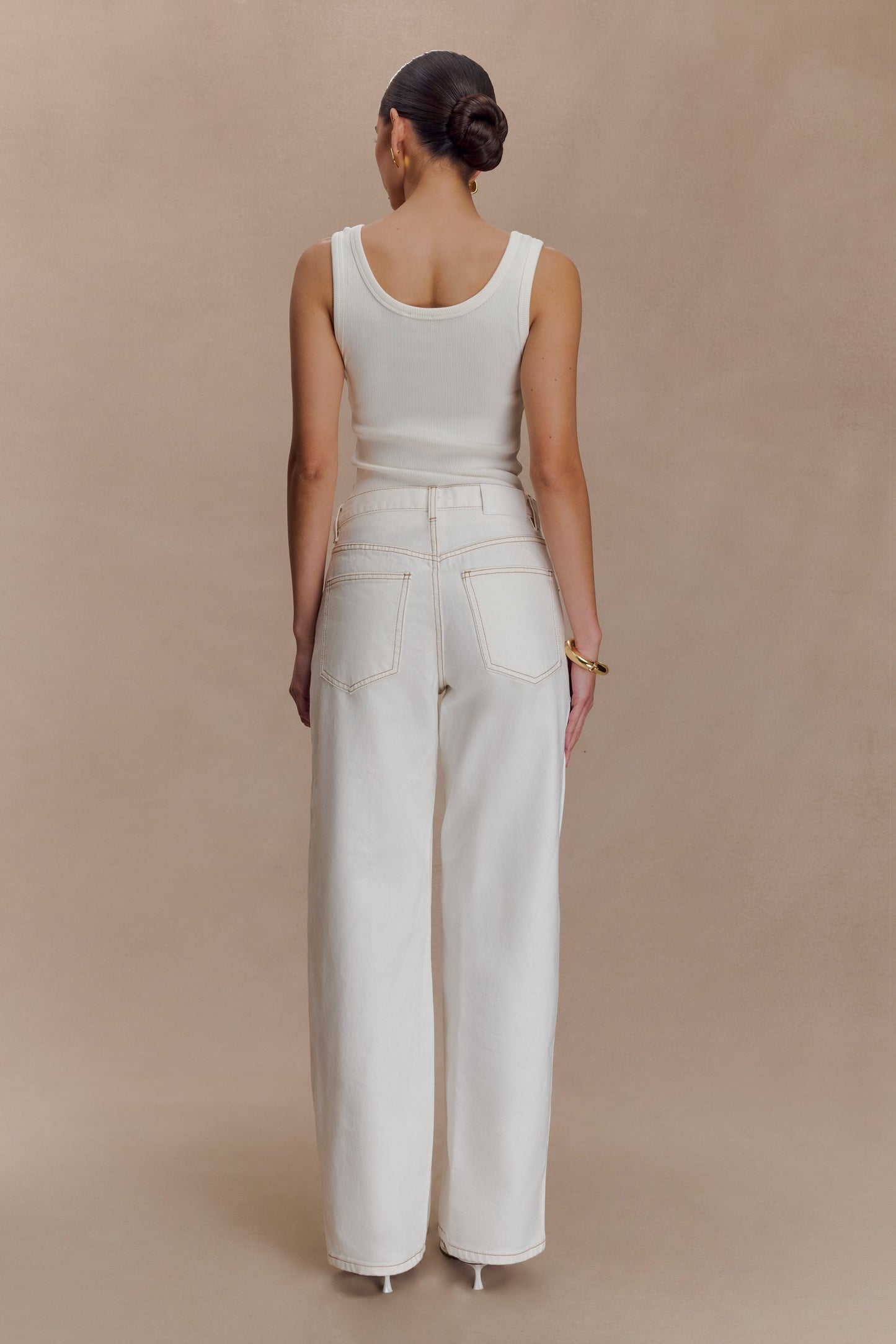 Maeva, débardeur à col rond - Ivoire