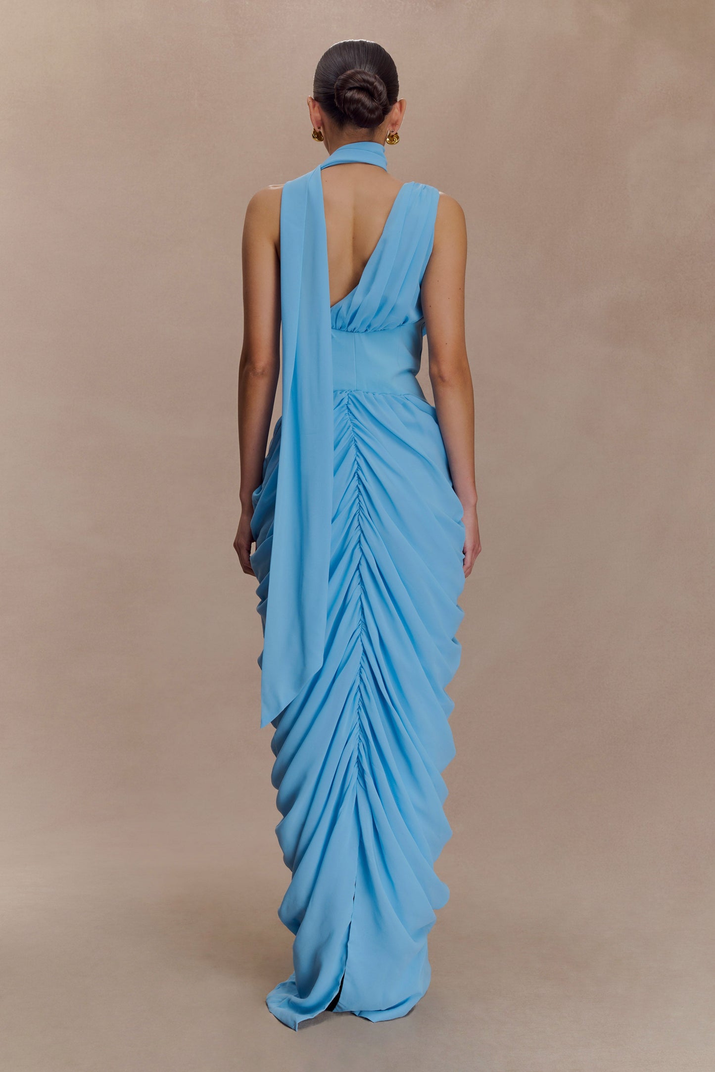 Robe Maxi en Chiffon Alex - Bleu