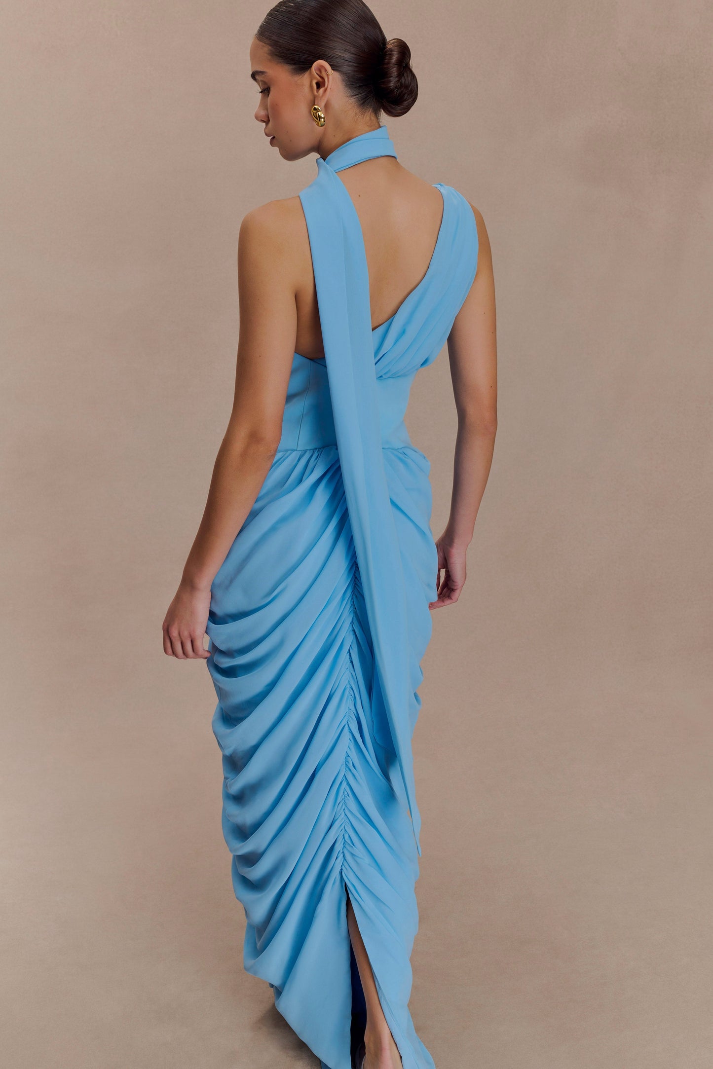 Robe Maxi en Chiffon Alex - Bleu