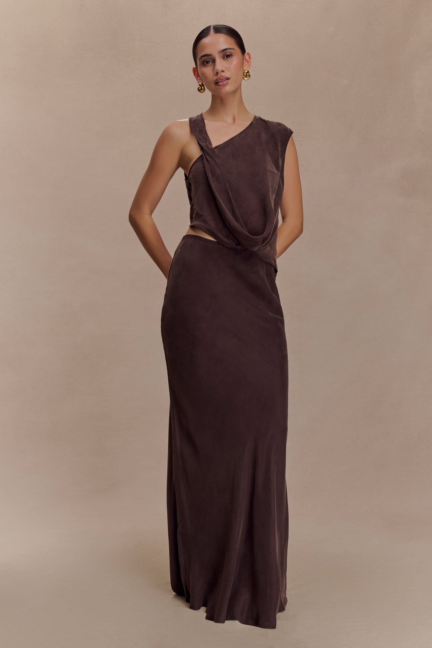 Jupe Maxi Violeta - Chocolat Noir