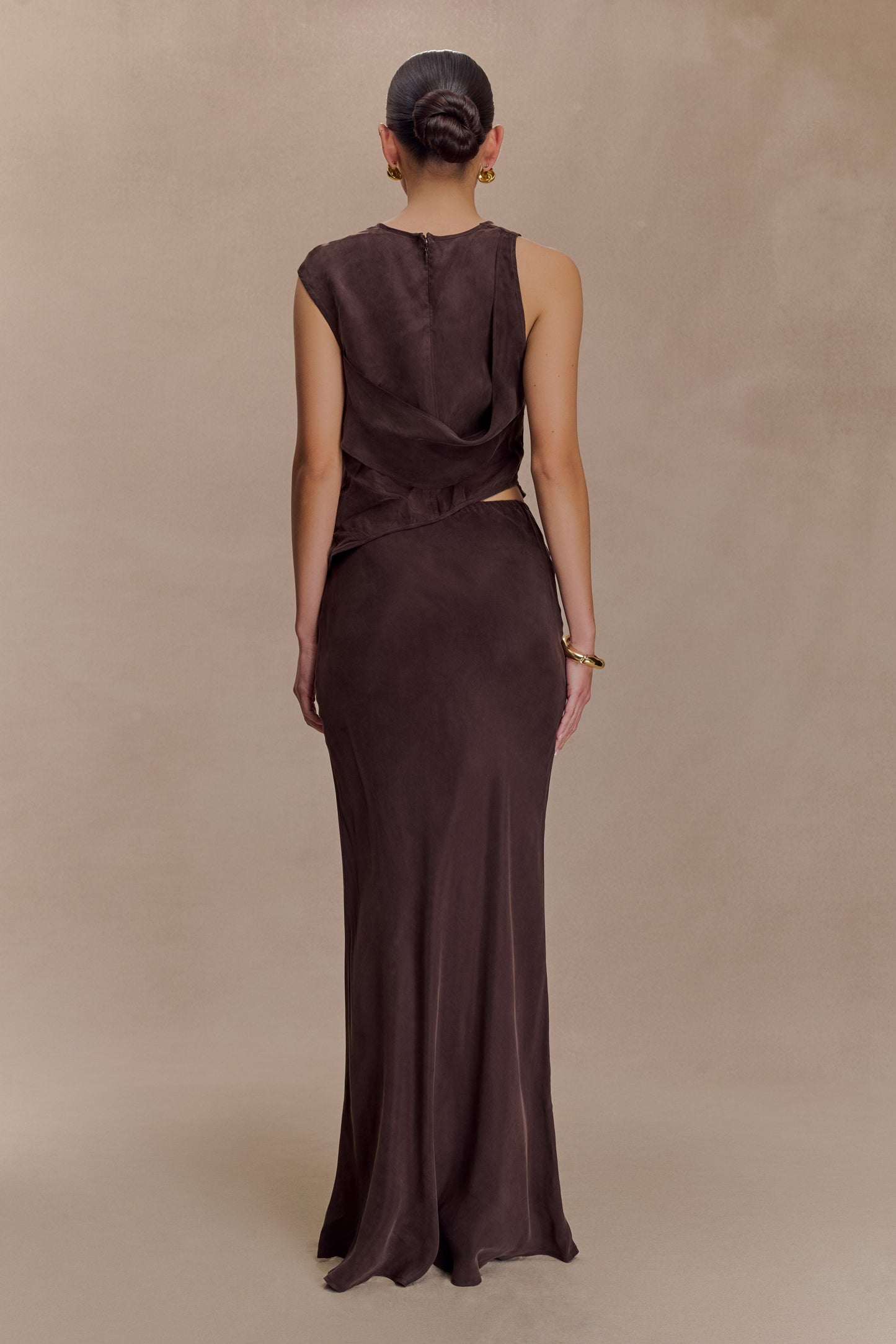 Jupe Maxi Violeta - Chocolat Noir