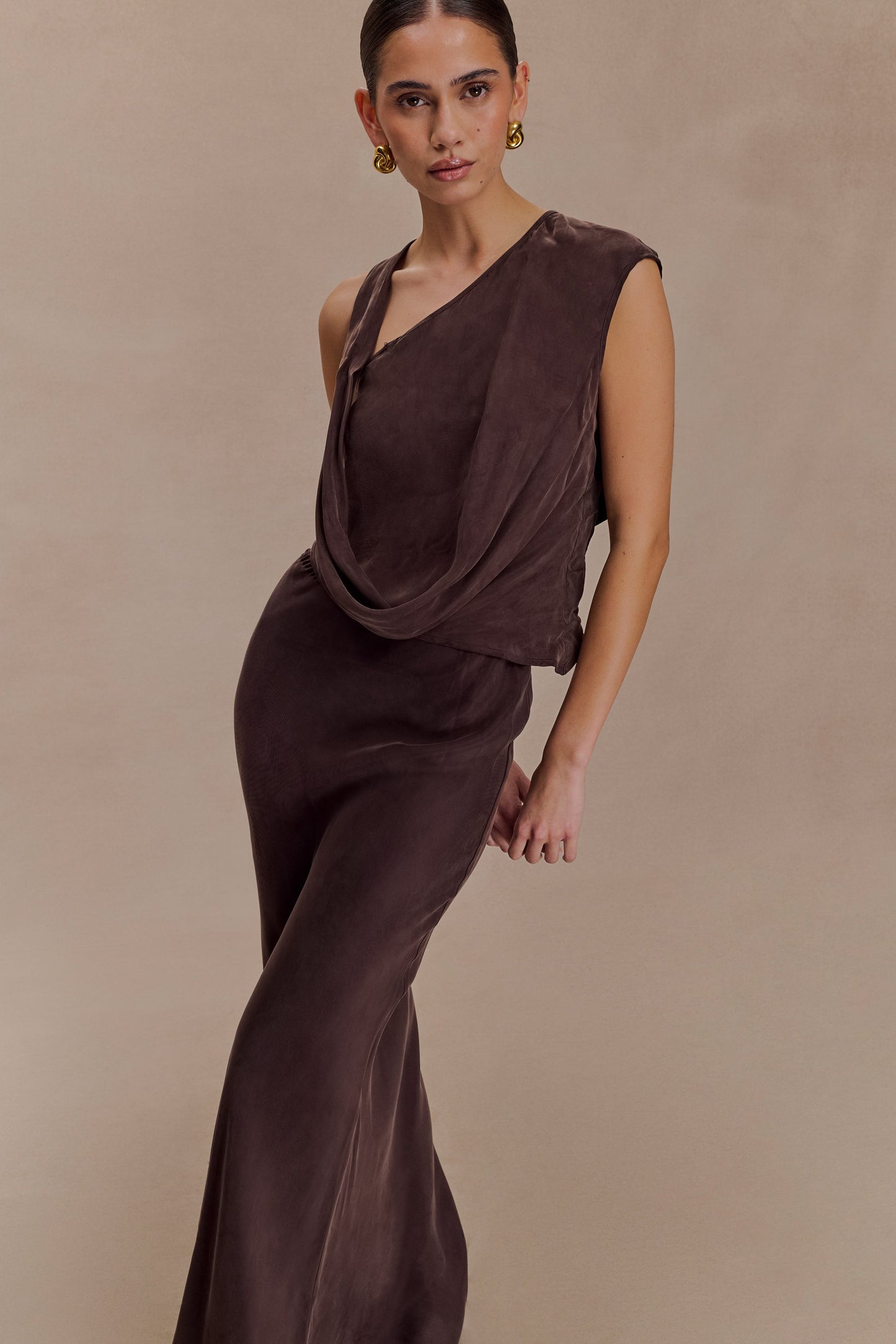 Jupe Maxi Violeta - Chocolat Noir