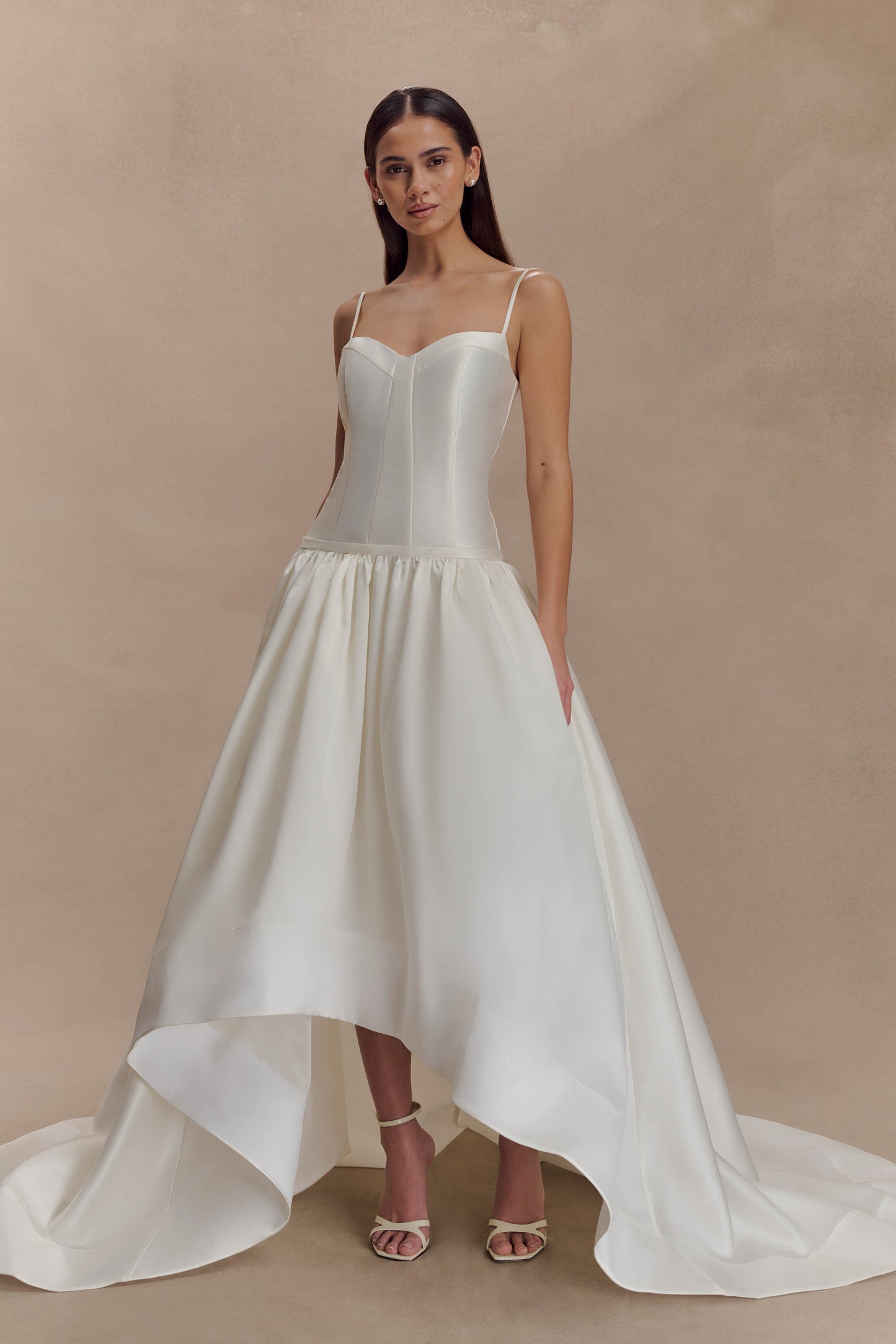 Robe Maxi en Taffetas Carol - Ivoire