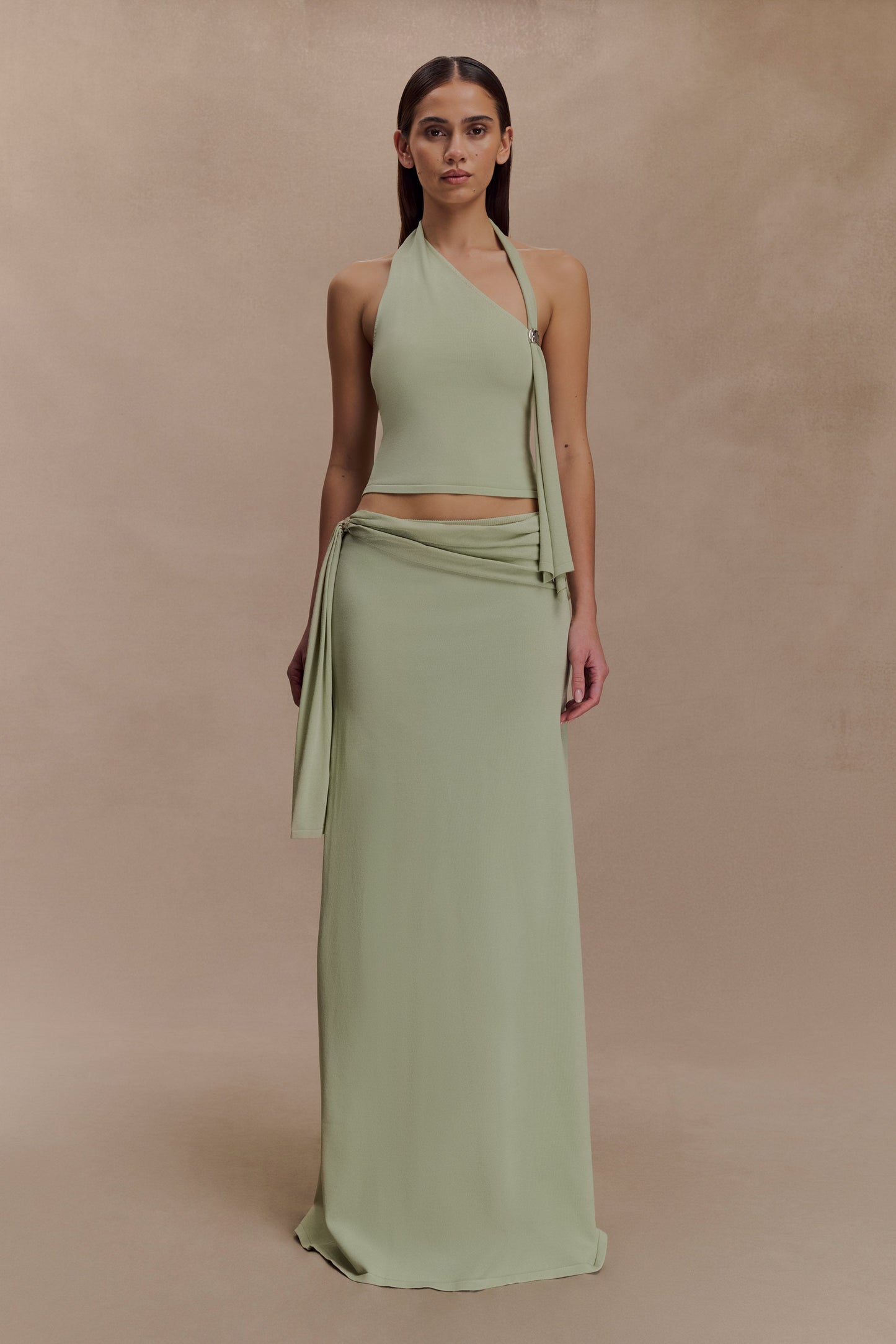 Halter en Tricot Xanthia - Vert Pastel