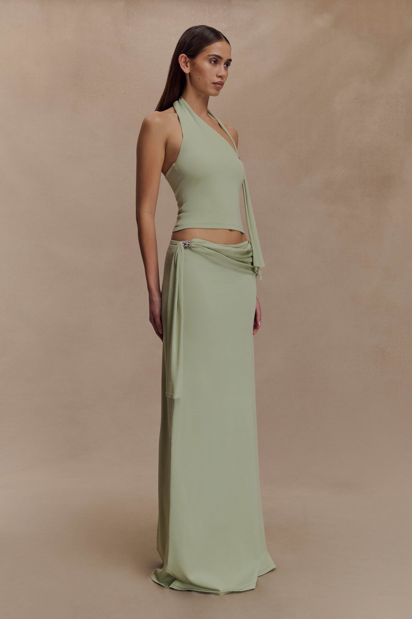 Halter en Tricot Xanthia - Vert Pastel