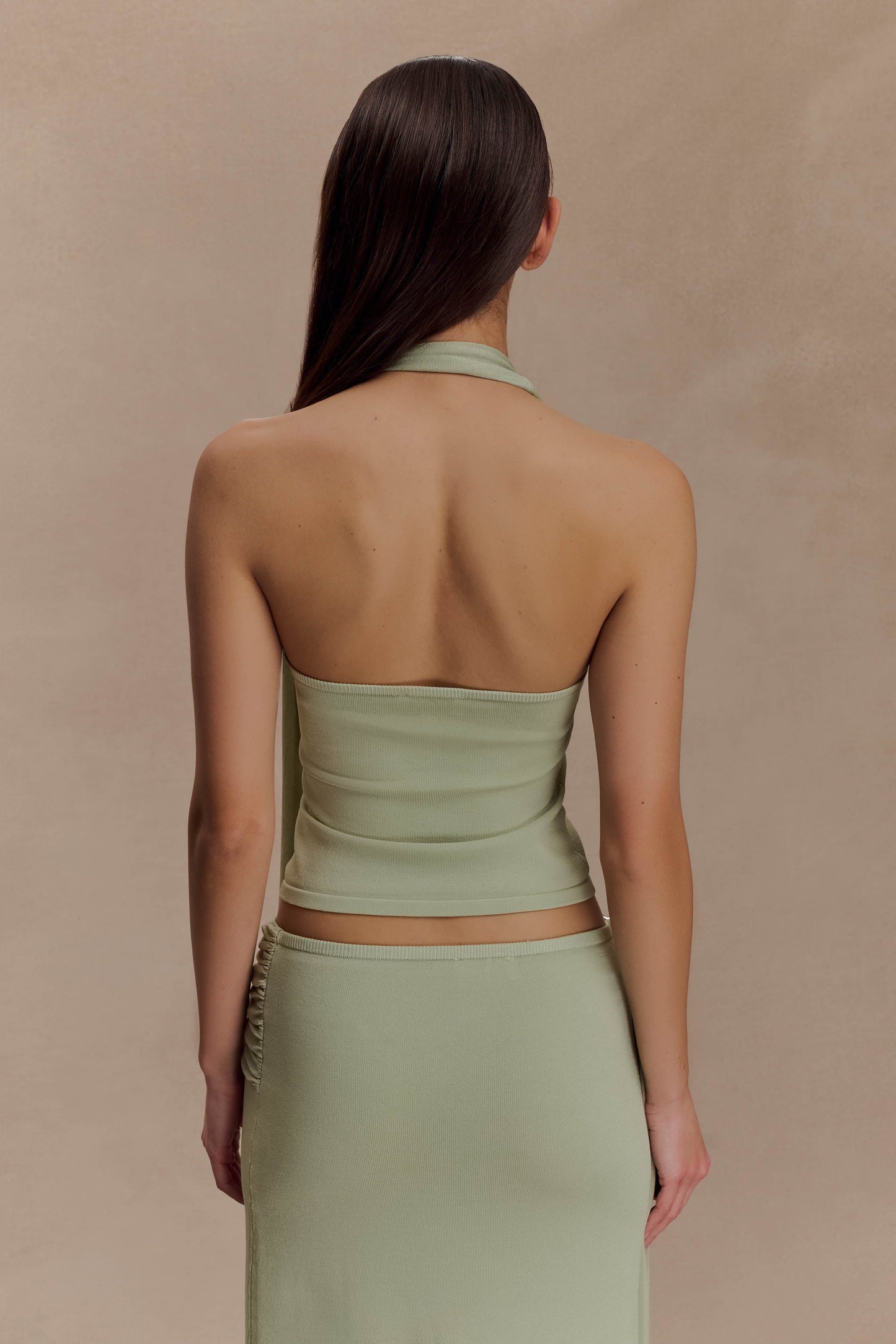 Halter en Tricot Xanthia - Vert Pastel