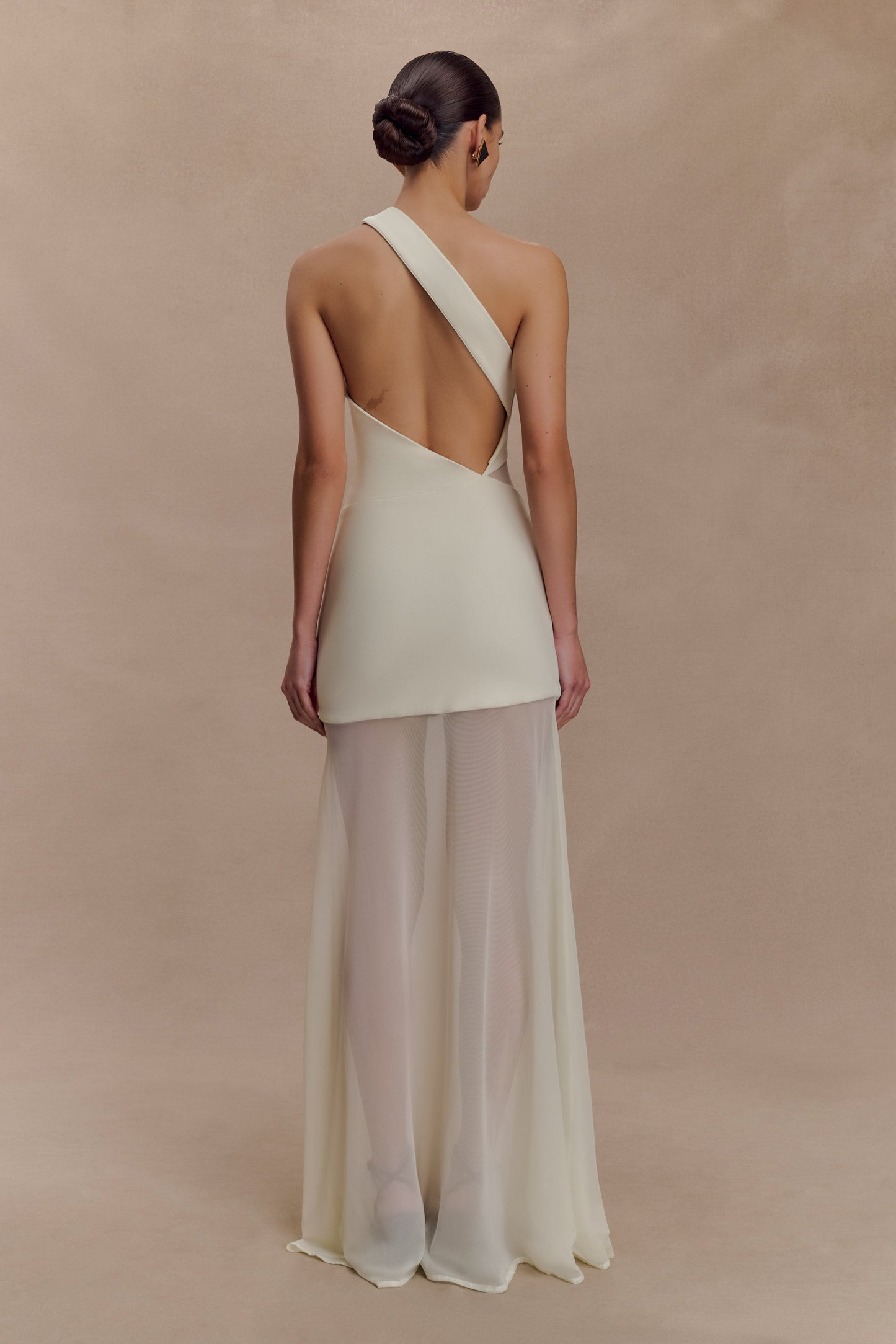 Robe Maxi en Maille Perforée Vashti - Ivoire