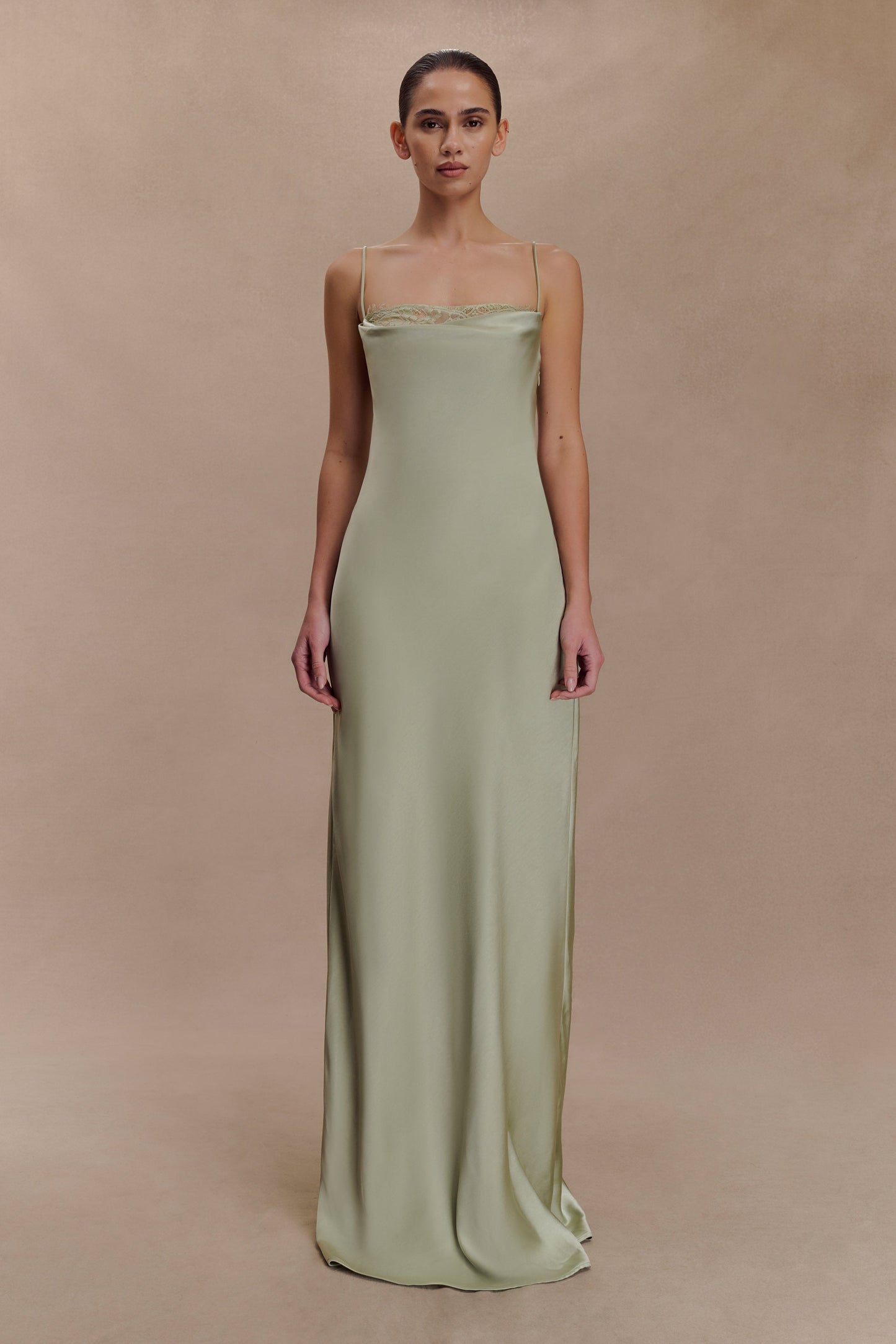 Robe Maxi en Dentelle et Satin Isadora - Sève
