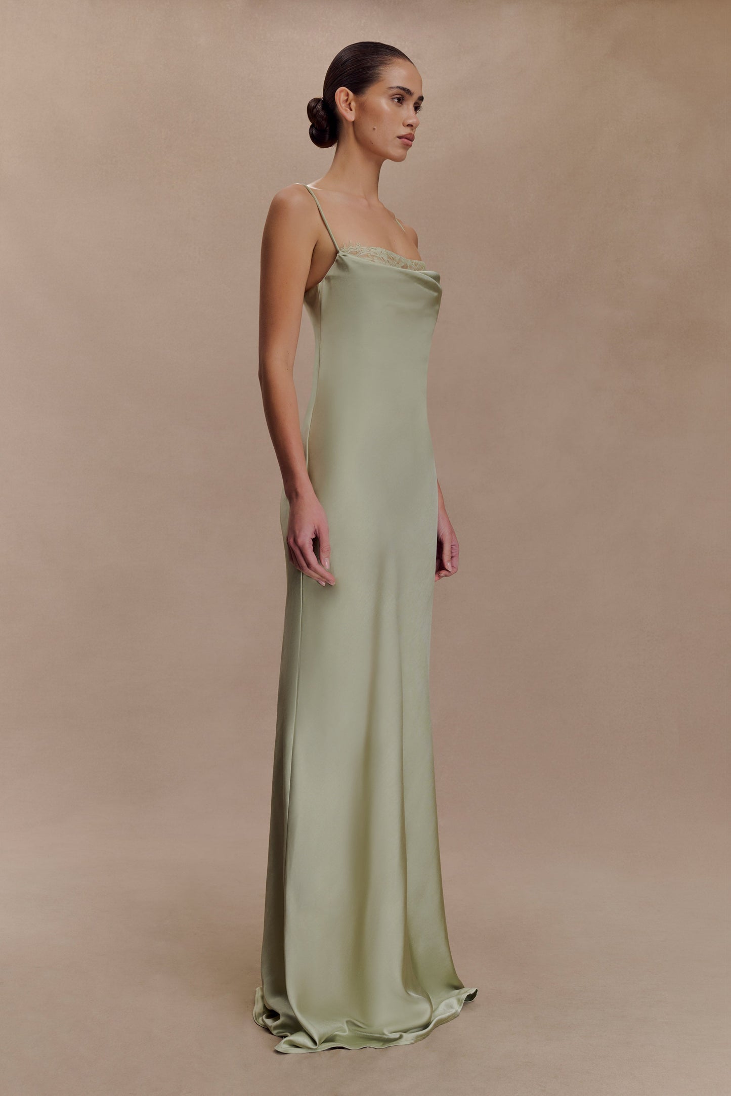 Robe Maxi en Dentelle et Satin Isadora - Sève