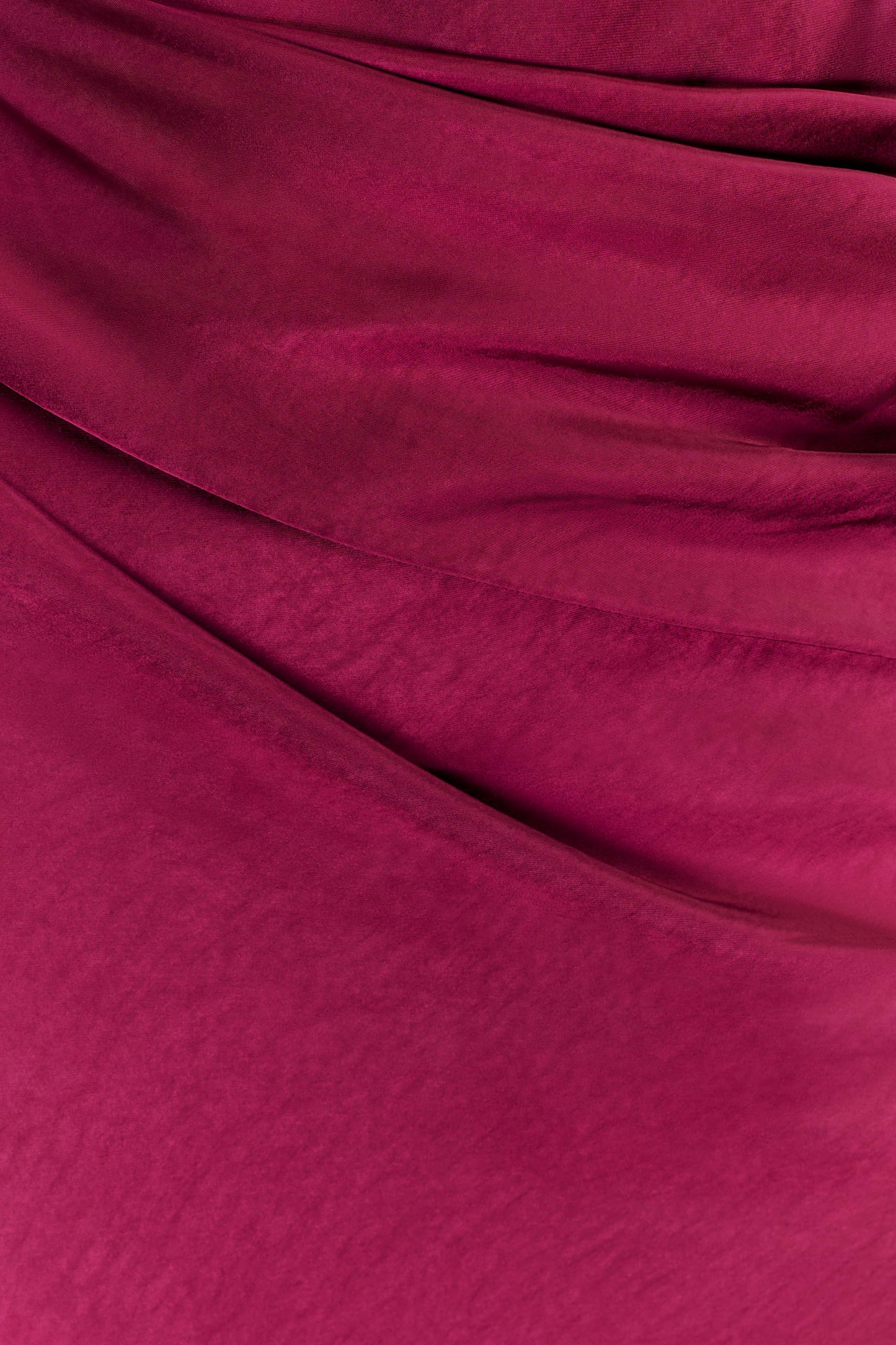 Robe longue satinée Iris à manches longues - Brun-rouge