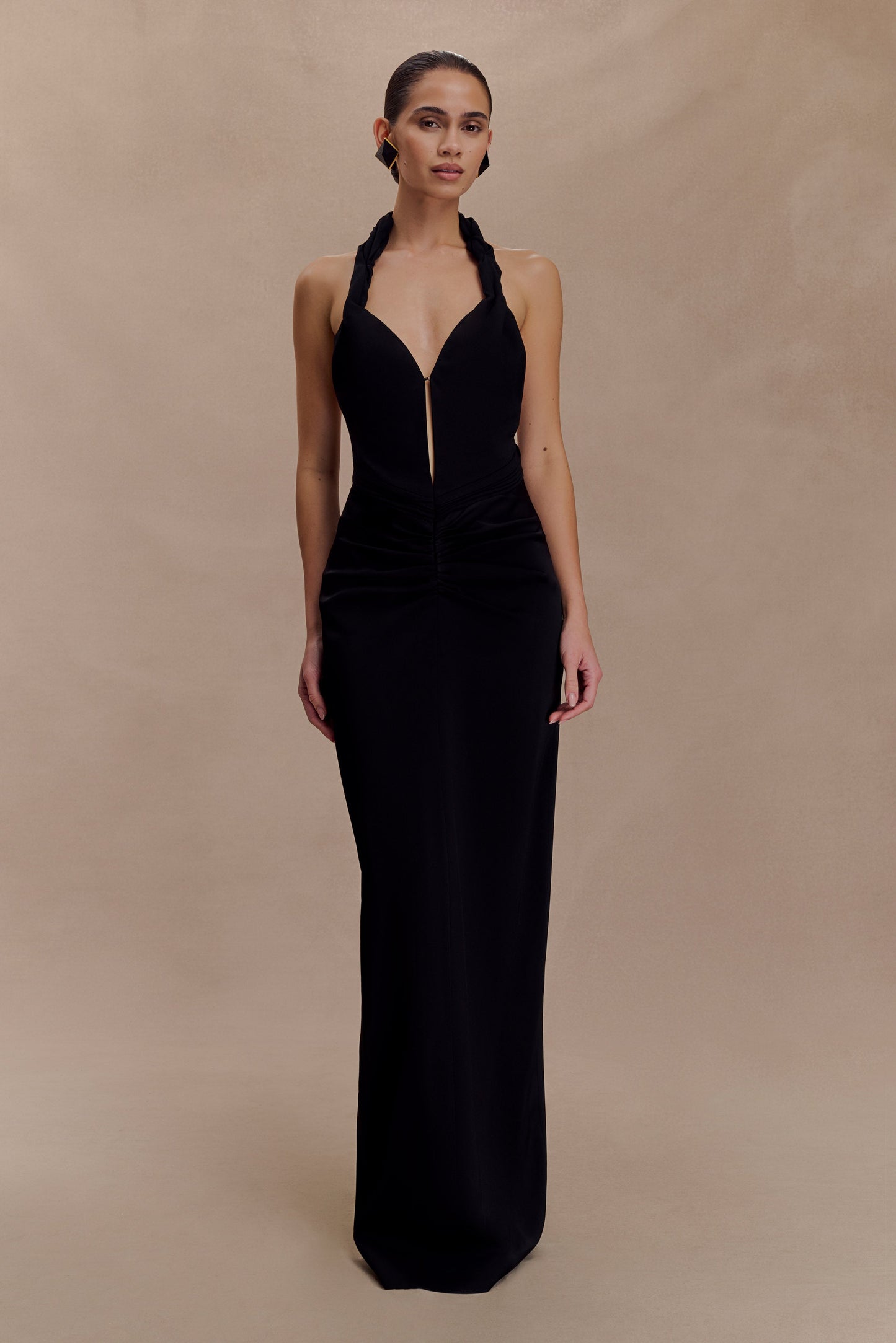 Robe Maxi à Décolleté Bas Vivianne - Noir
