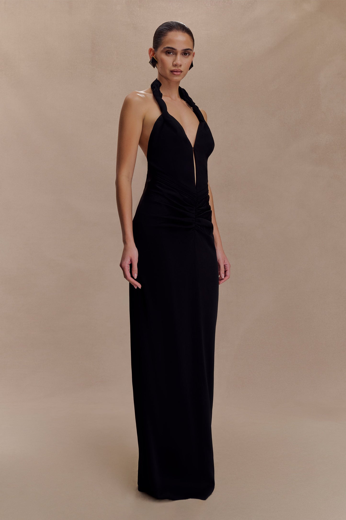 Robe Maxi à Décolleté Bas Vivianne - Noir