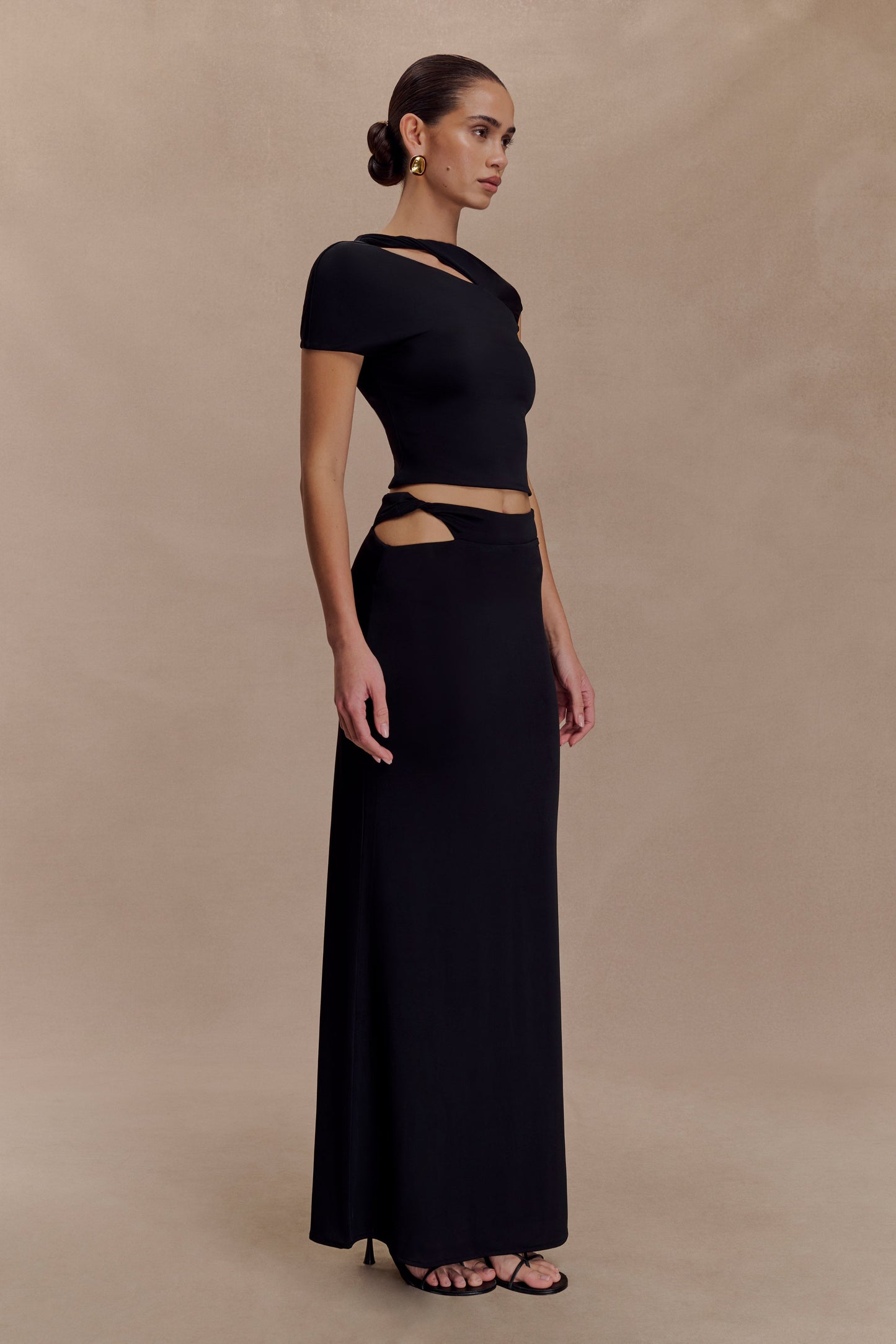 Haut de bain à torsades Slinky de Haven - Noir