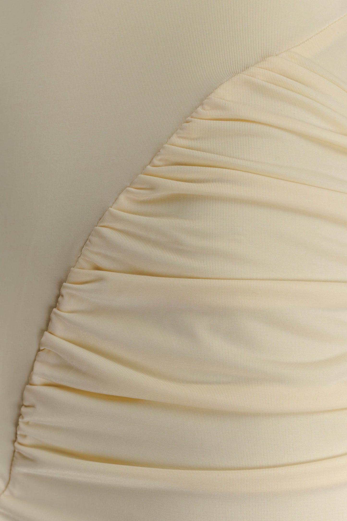 Amandine Robe Maxi Étroite à Plis - Citron