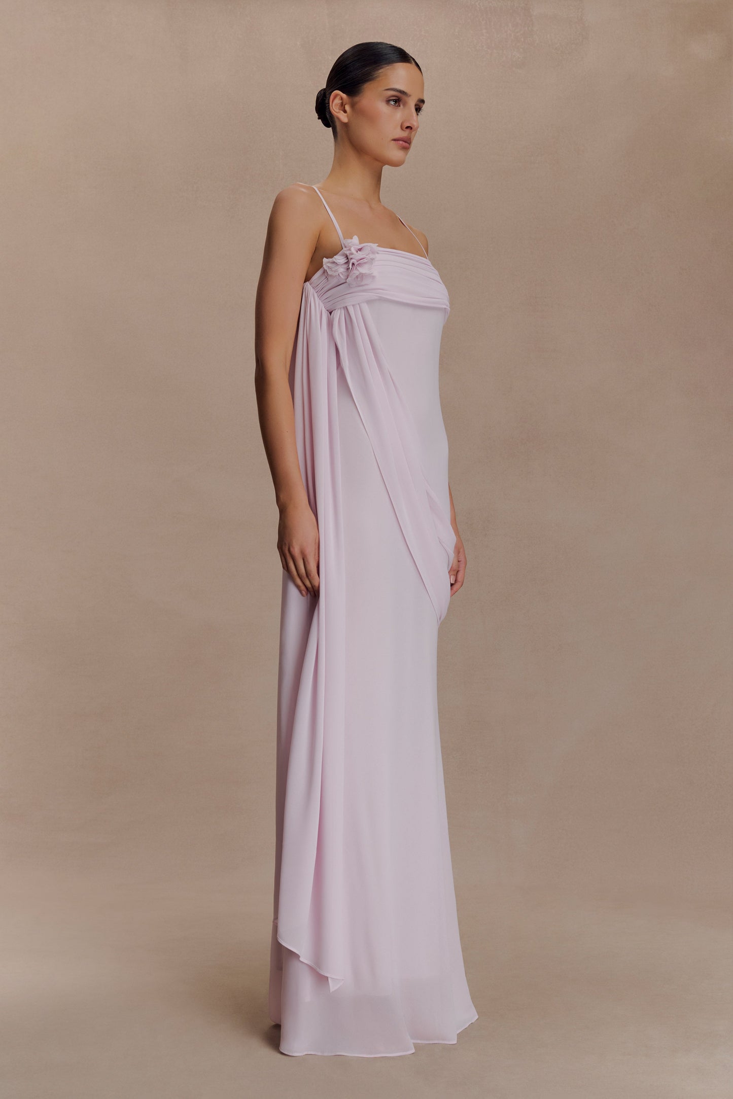 Robe Maxi en Chiffon Leena - Lilas Clair
