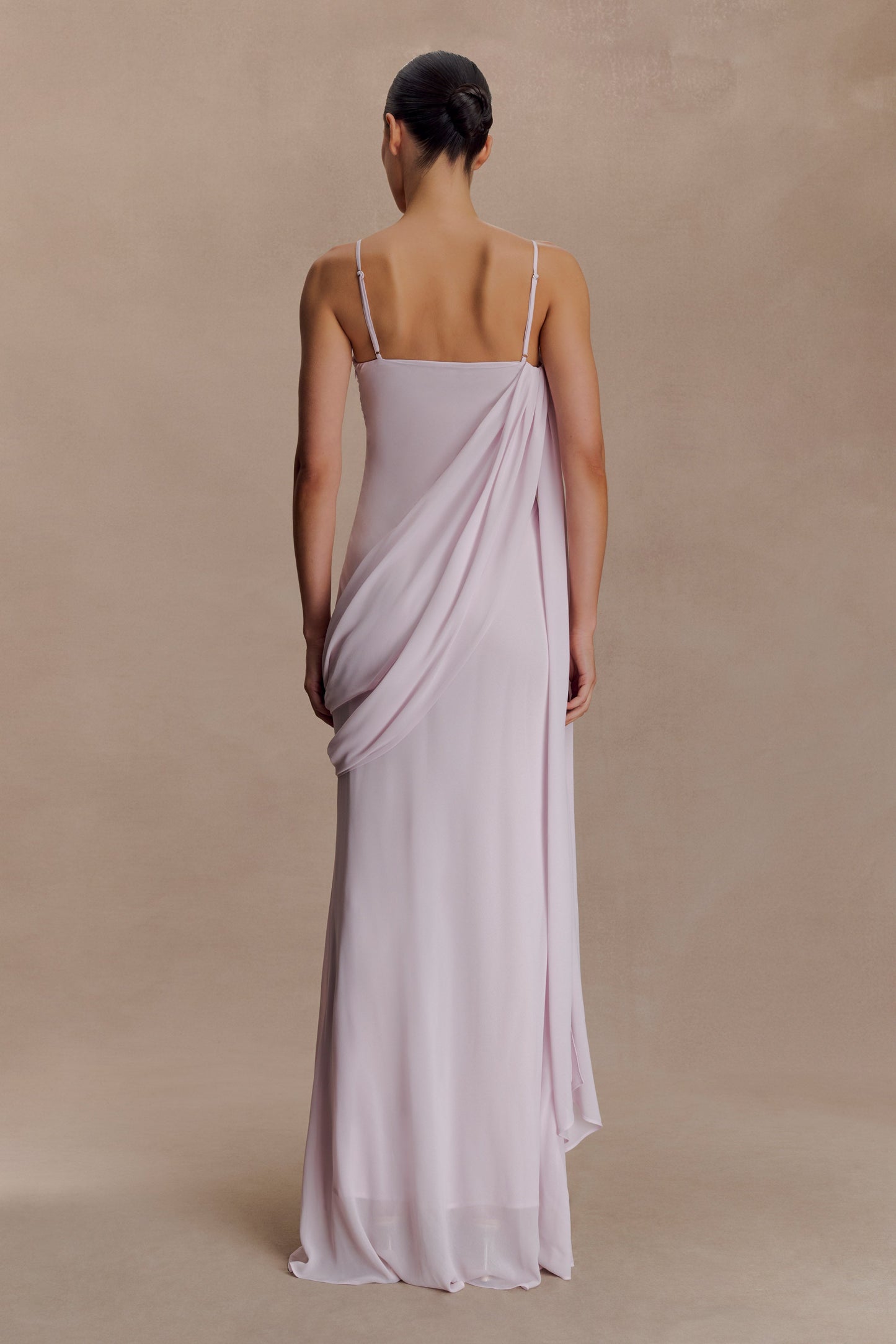 Robe Maxi en Chiffon Leena - Lilas Clair