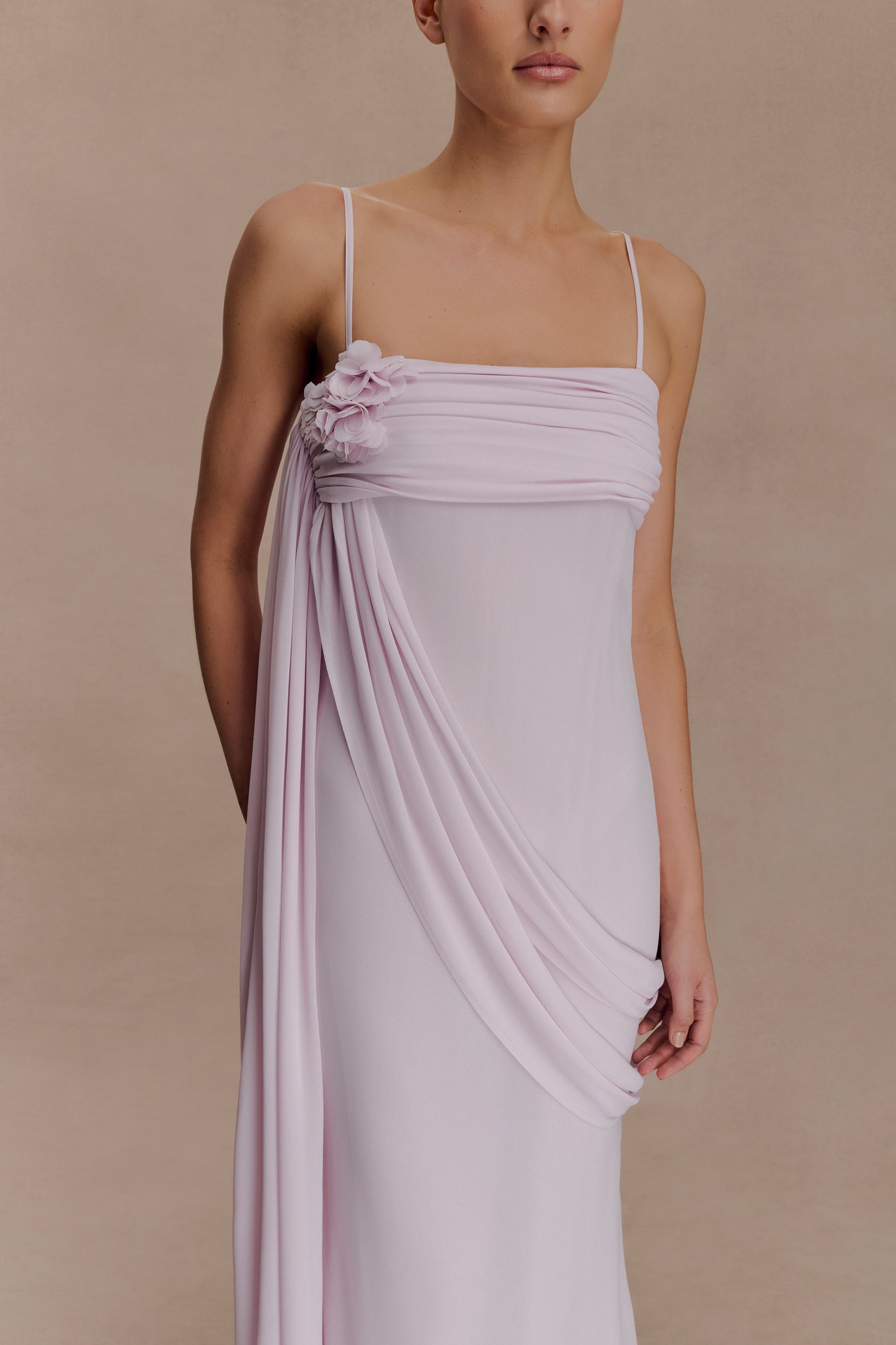 Robe Maxi en Chiffon Leena - Lilas Clair