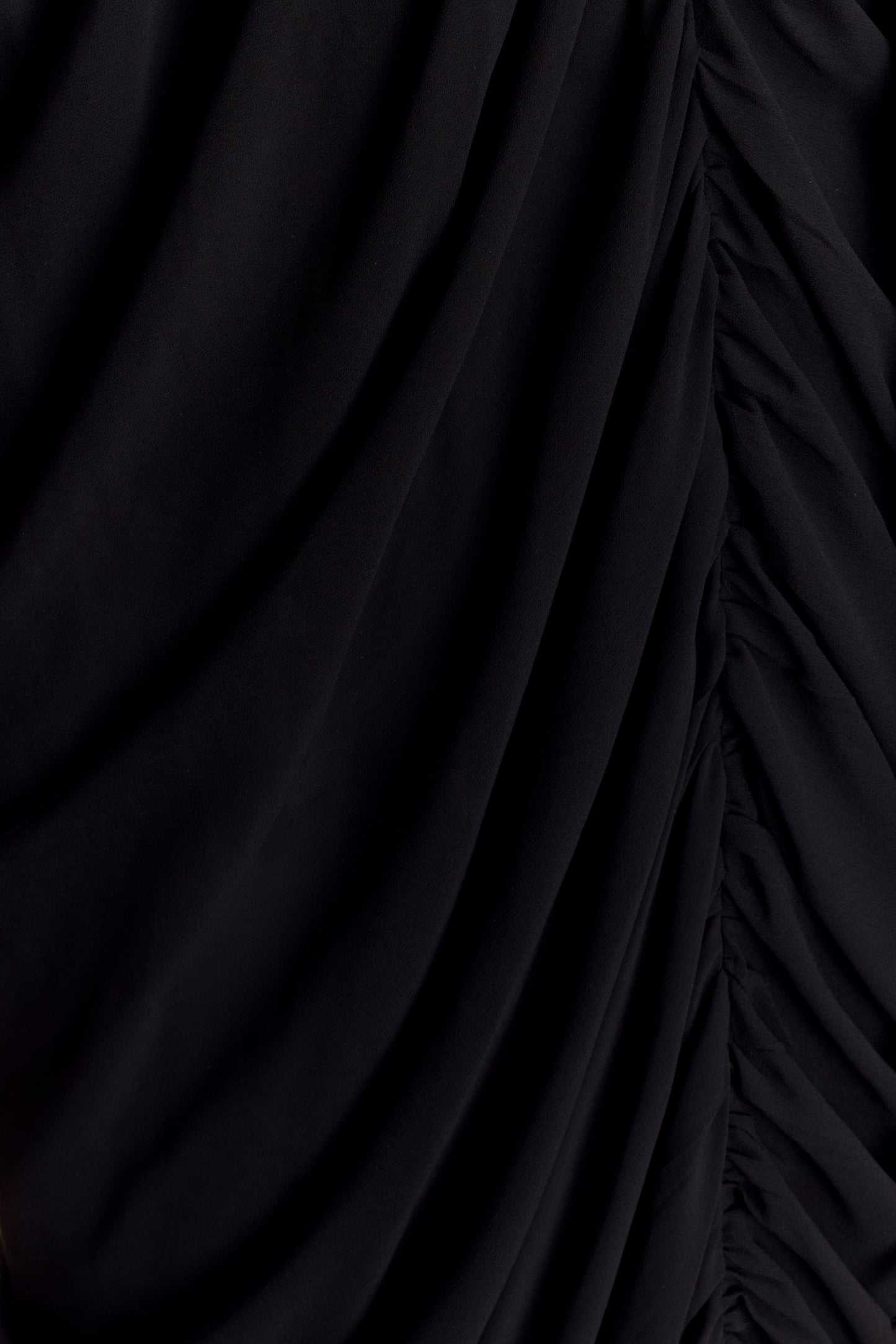 Robe Maxi en Chiffon à Plis Micaela - Noir