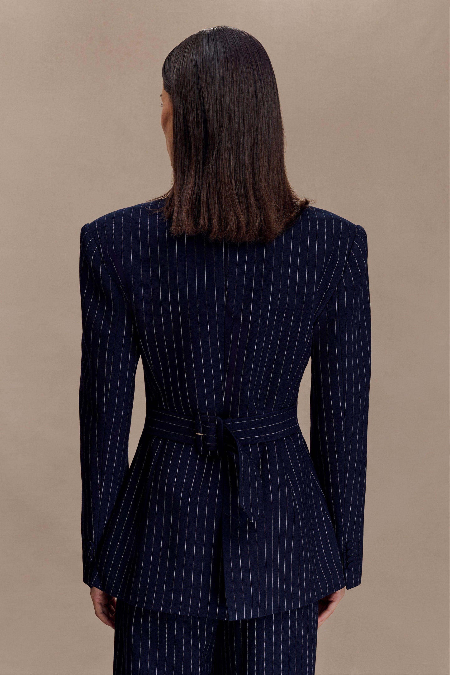 Blazer à taille ajustée Bellamy - Rayures bleu marine