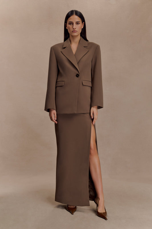 Jupe Maxi Cassie - Brun Cacao