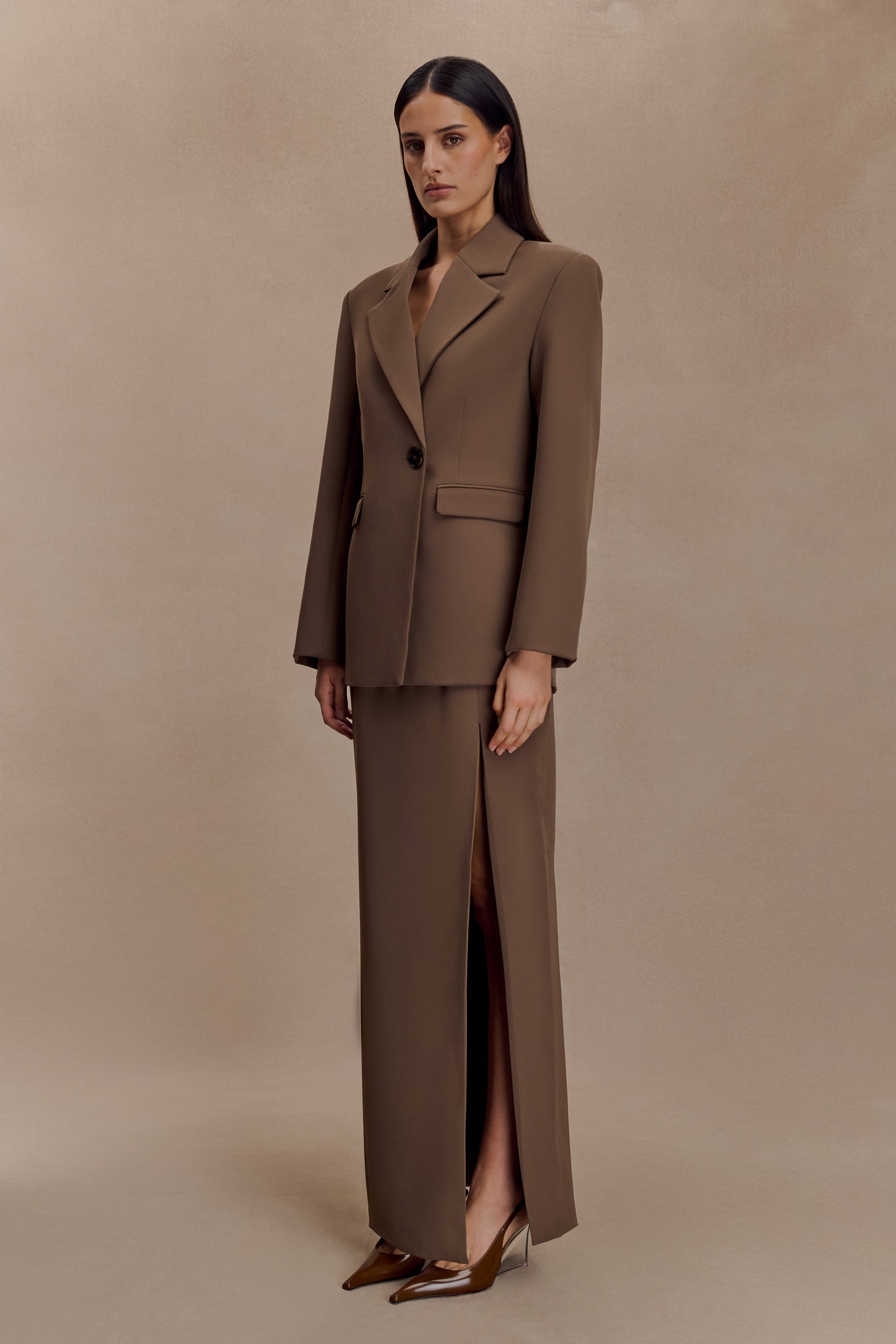 Blazer ample Mateo - Brun cacao