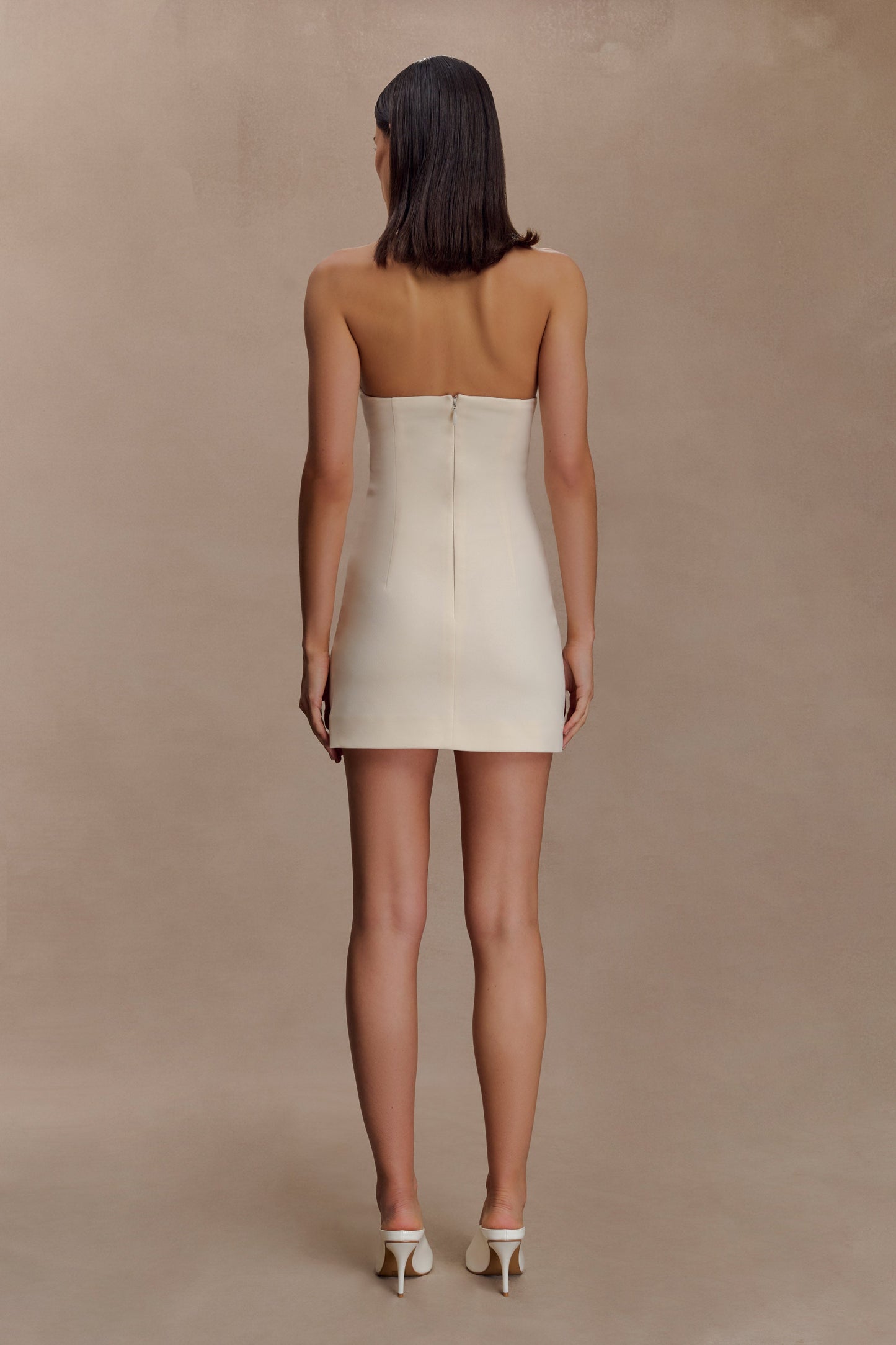 Mini-robe croisée Christina - Crème glacée