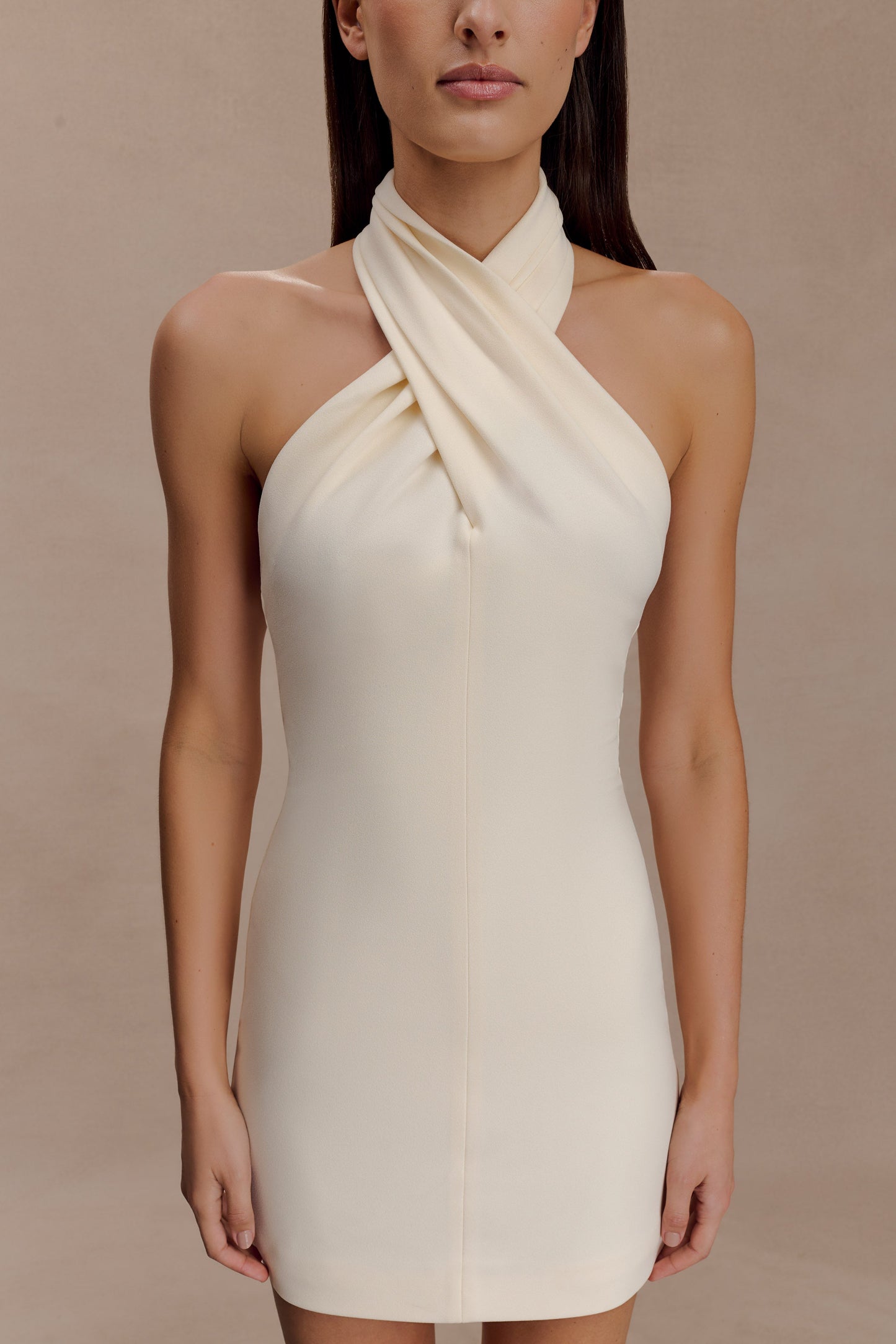 Mini-robe croisée Christina - Crème glacée