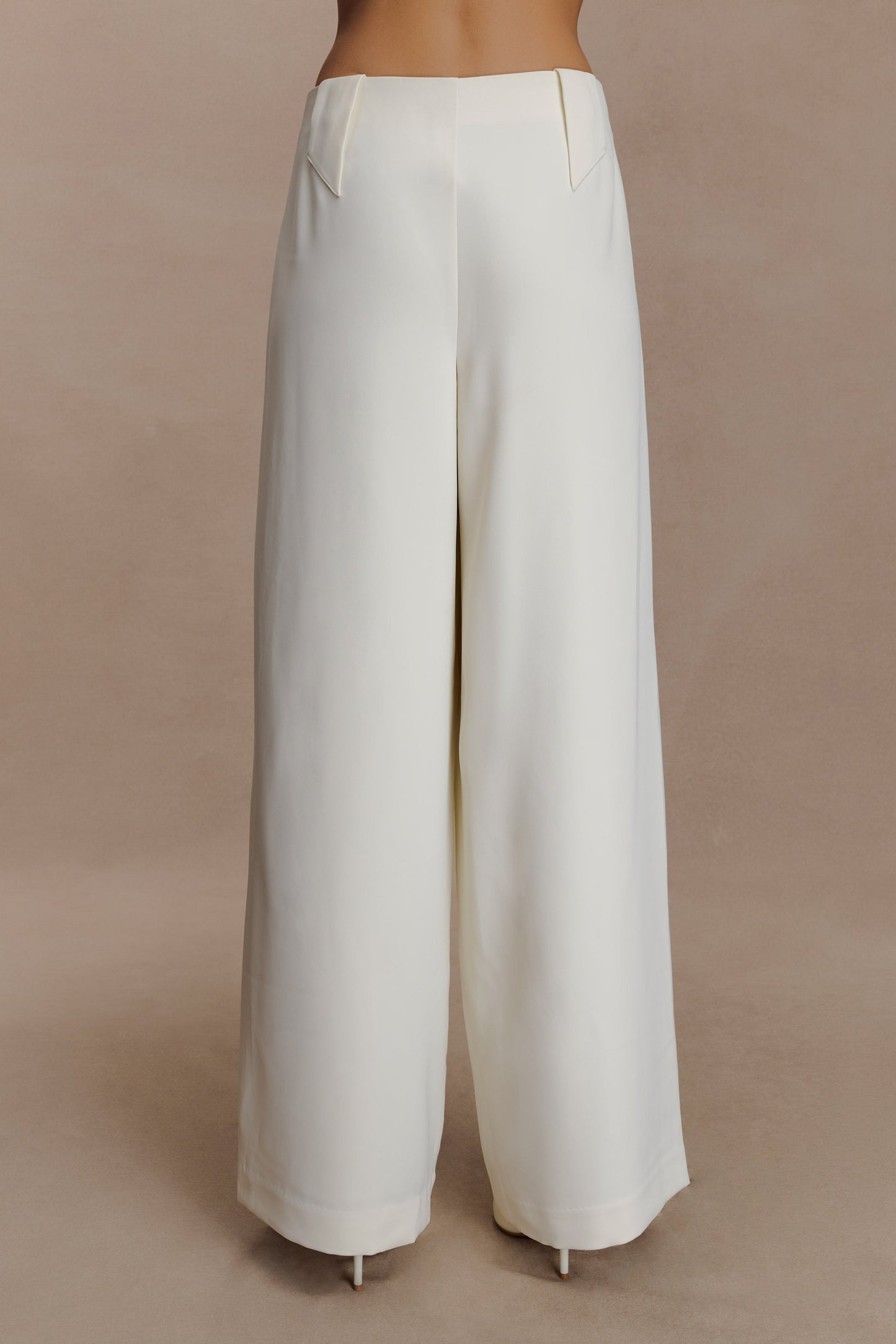 Pantalon tailleur à jambes larges Arlo - Ivoire