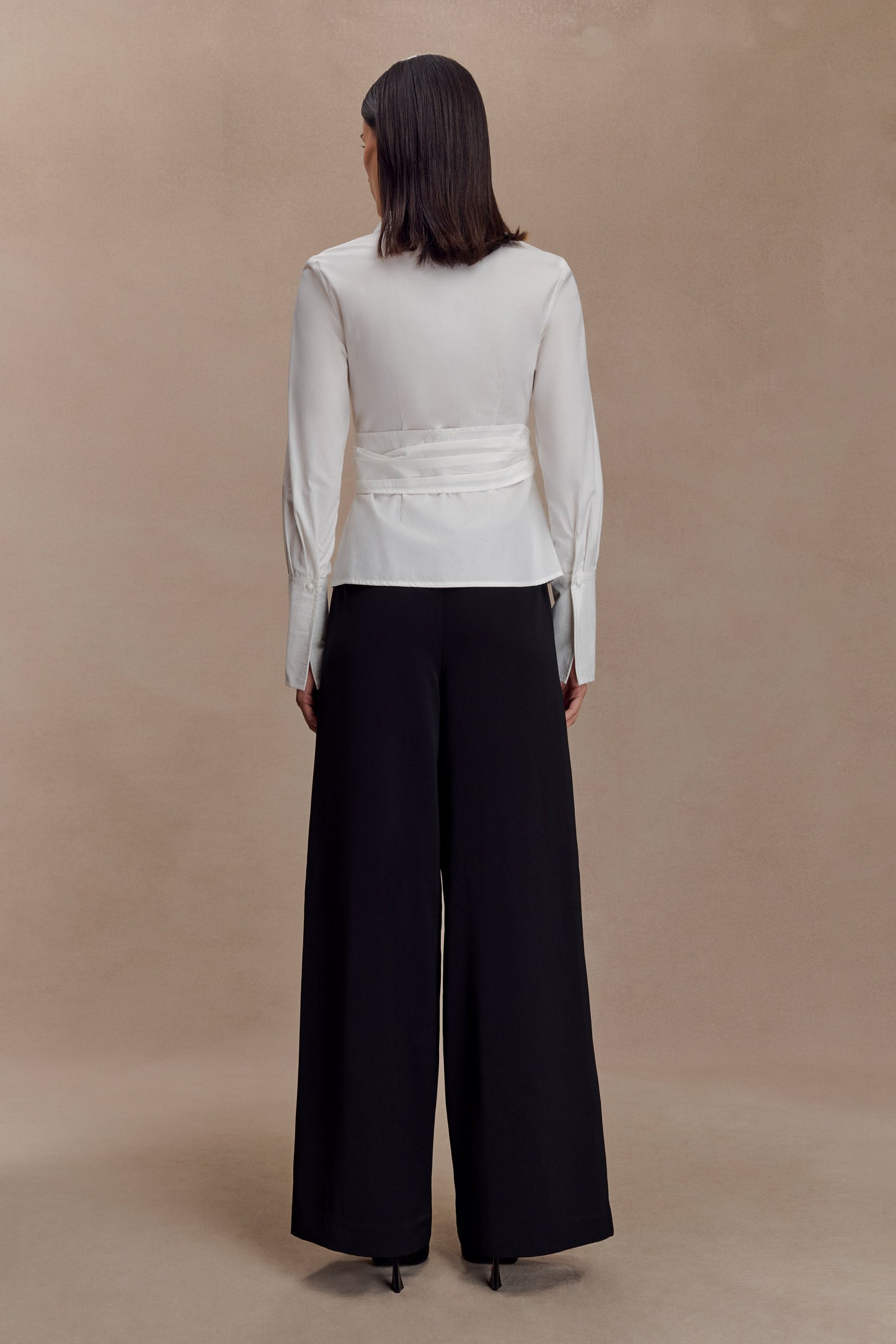 Pantalon tailleur à jambes larges Arlo - Noir