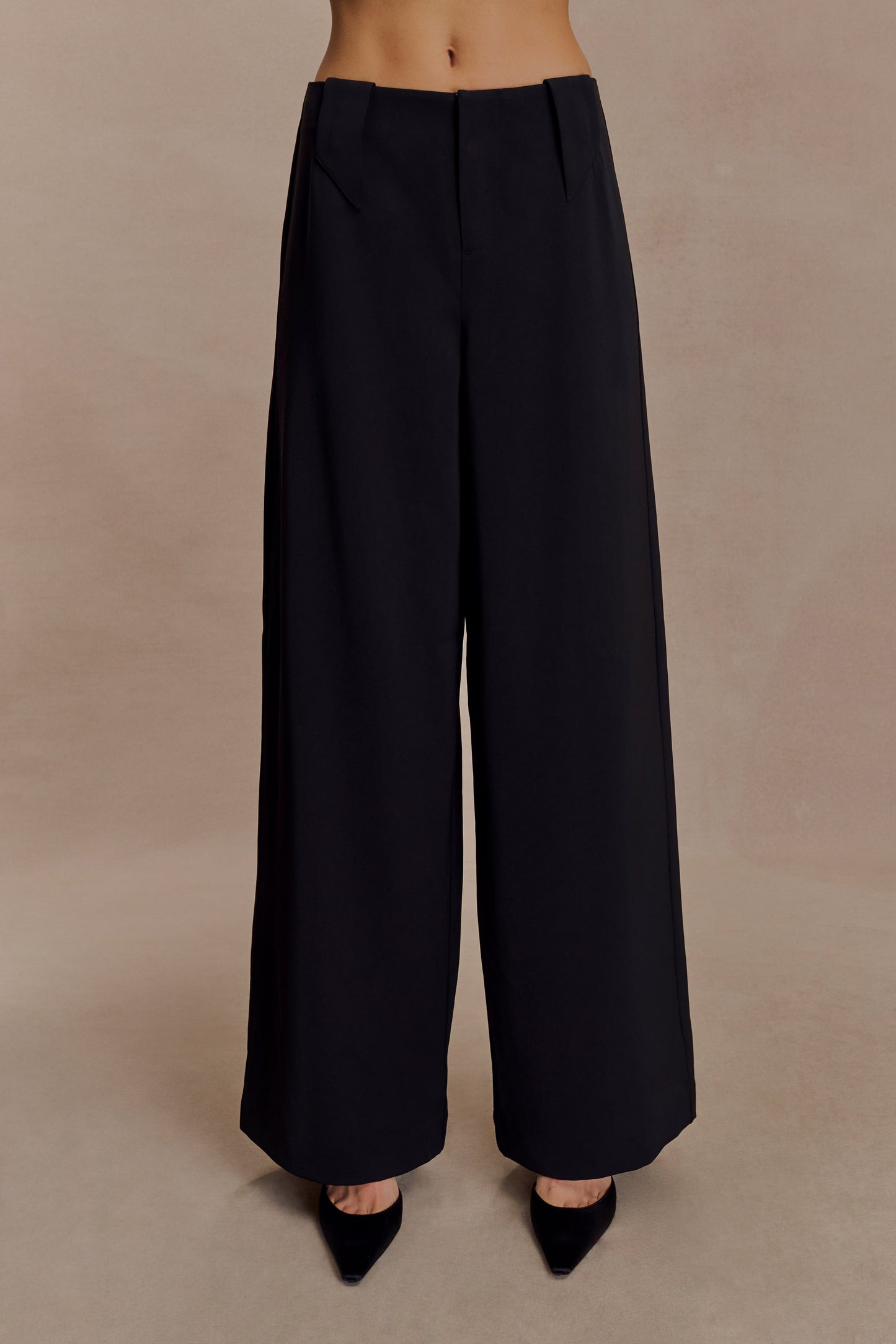 Pantalon tailleur à jambes larges Arlo - Noir