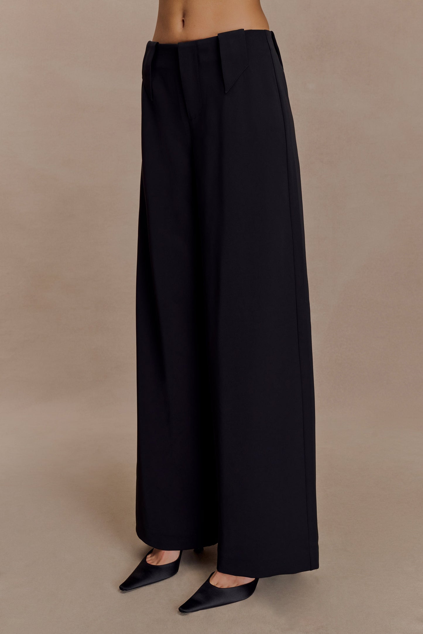 Pantalon tailleur à jambes larges Arlo - Noir