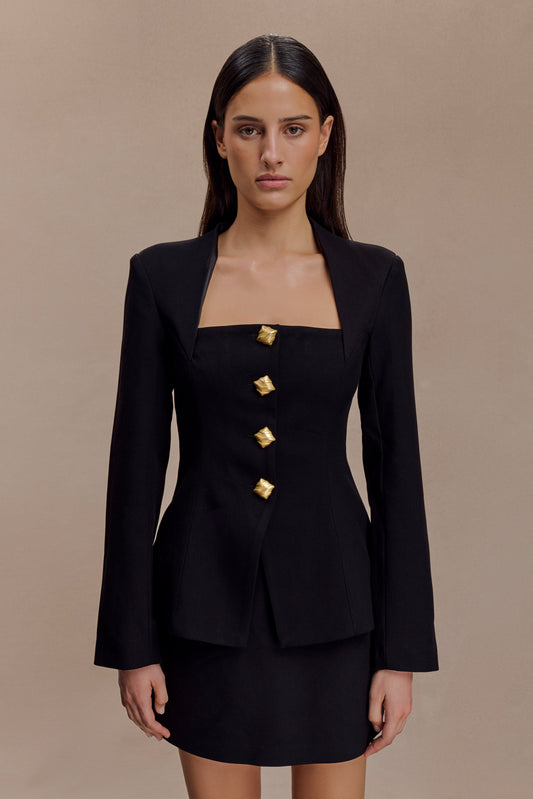Blazer ajusté Christel - Noir