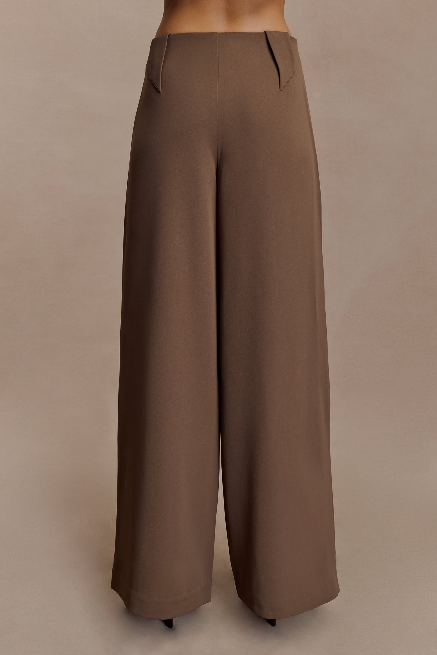 Pantalon tailleur à jambes larges Arlo - Brun cacao