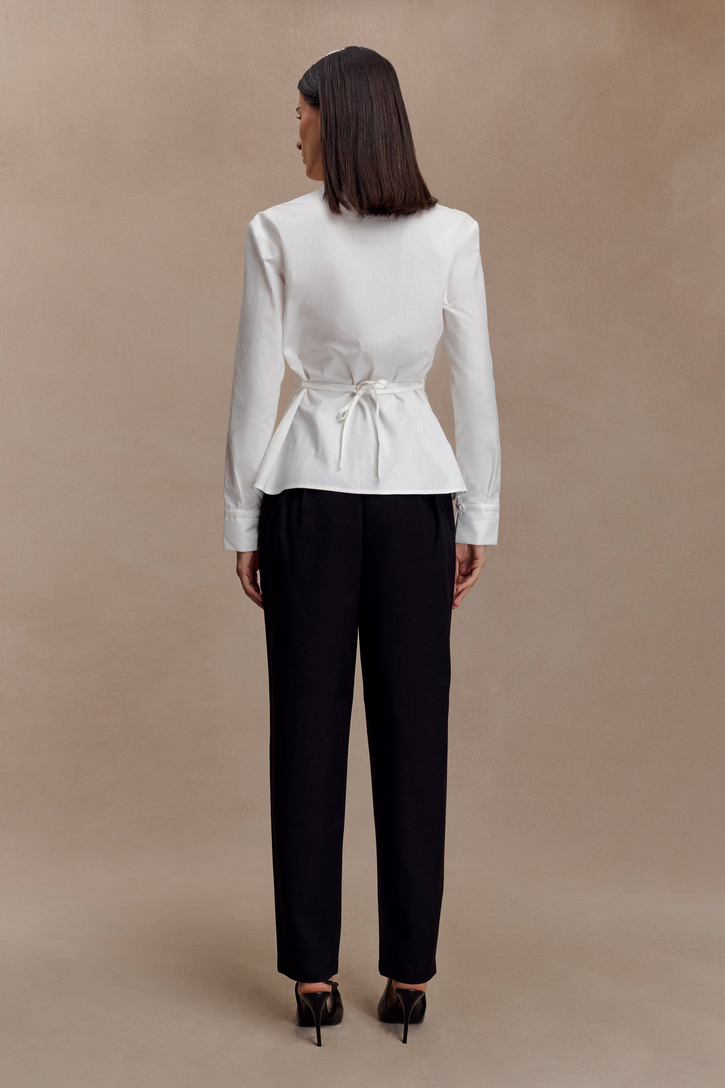 Chemise en coton Millie à nouer dans le dos - Blanc