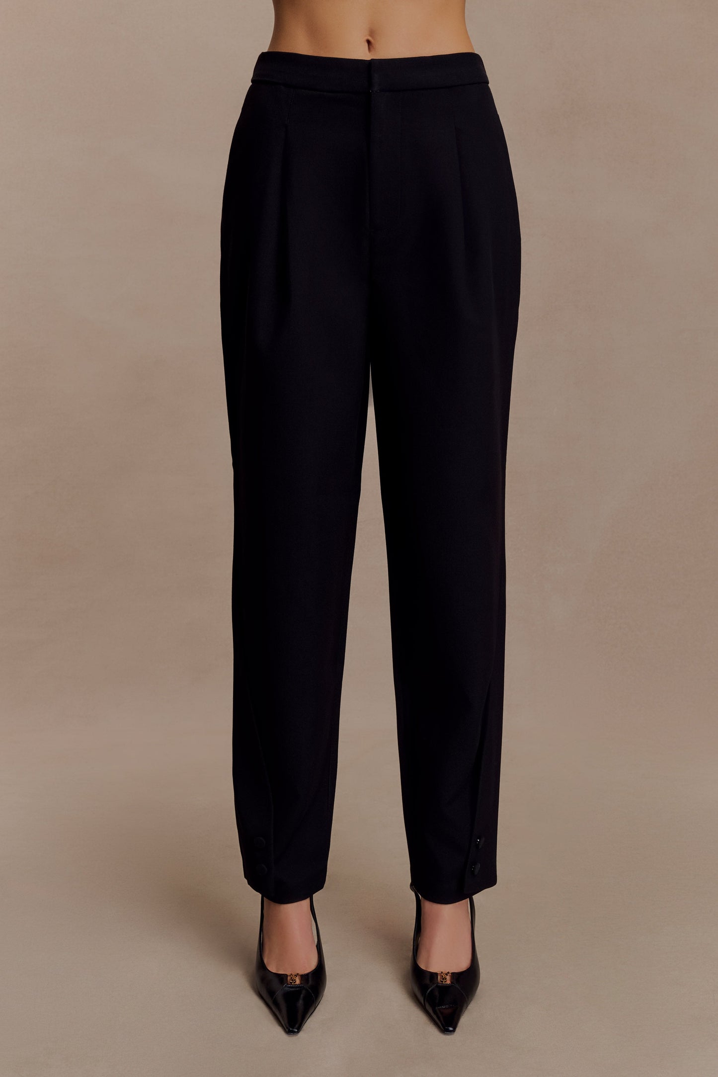 Pantalon tailleur à jambes évasées Olie - Noir