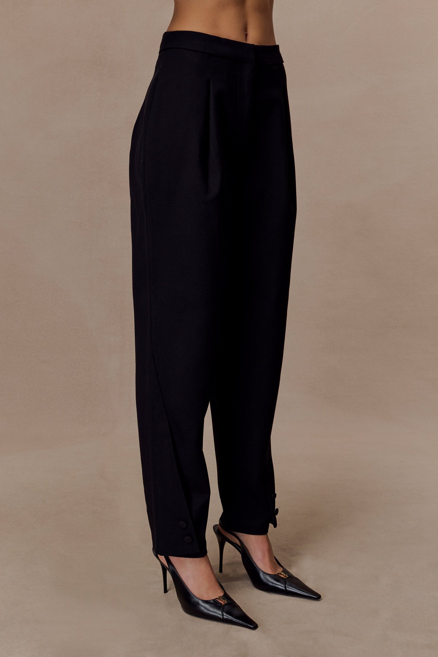 Pantalon tailleur à jambes évasées Olie - Noir