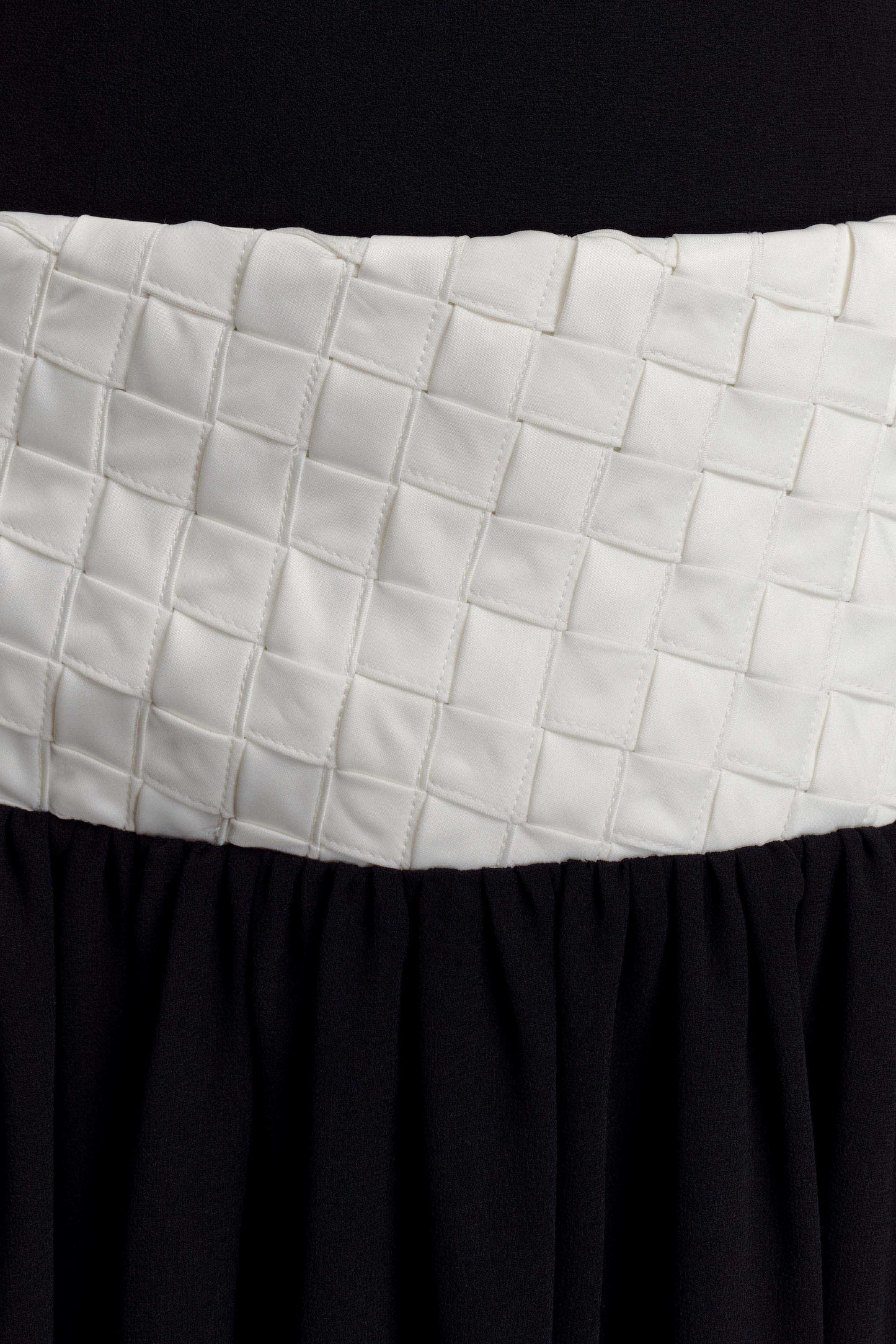 Robe Maxi en Chiffon Celine - Noir/Blanc