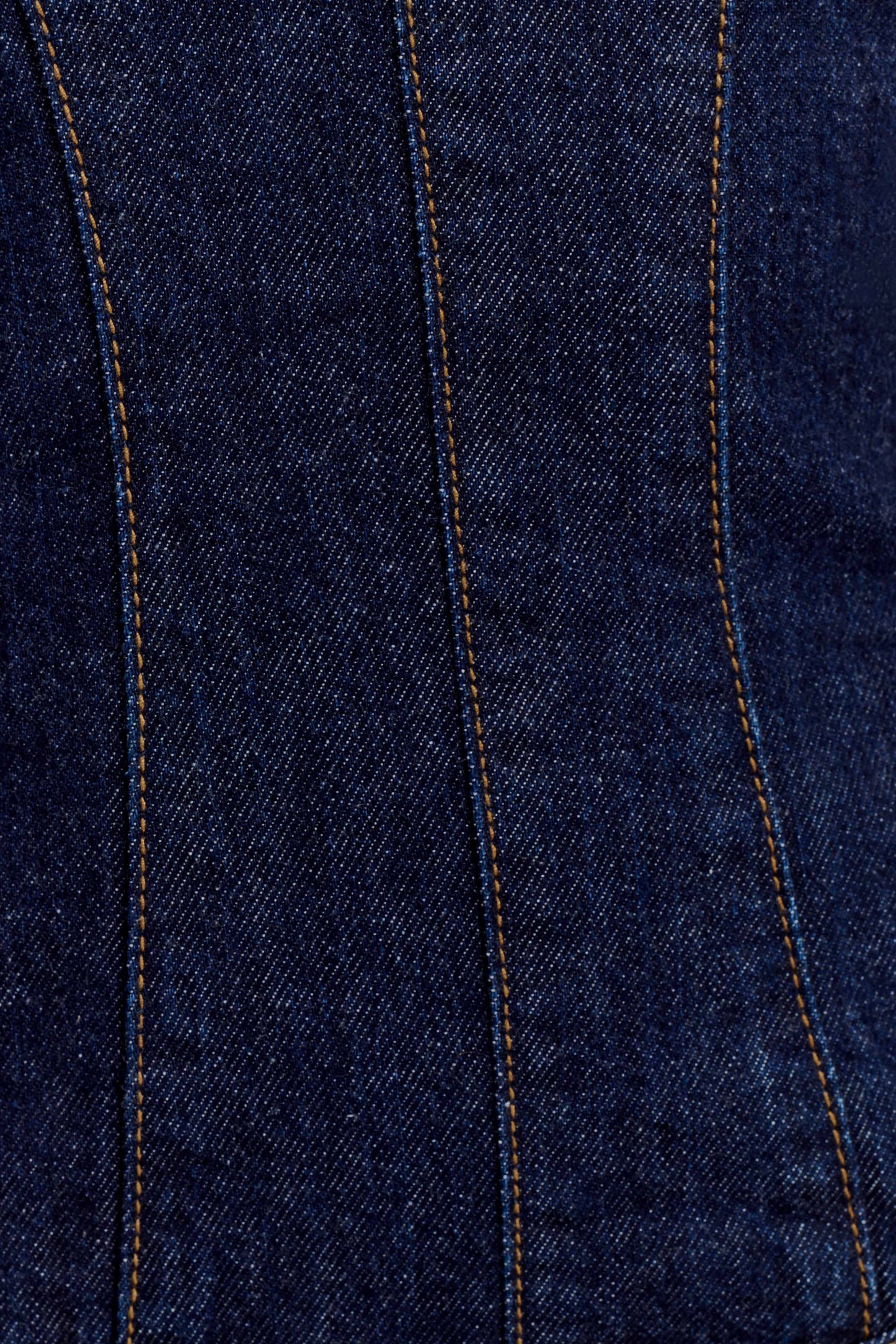 Amila Robe Maxi en Jean à Manches Bouffantes - Bleu Indigo