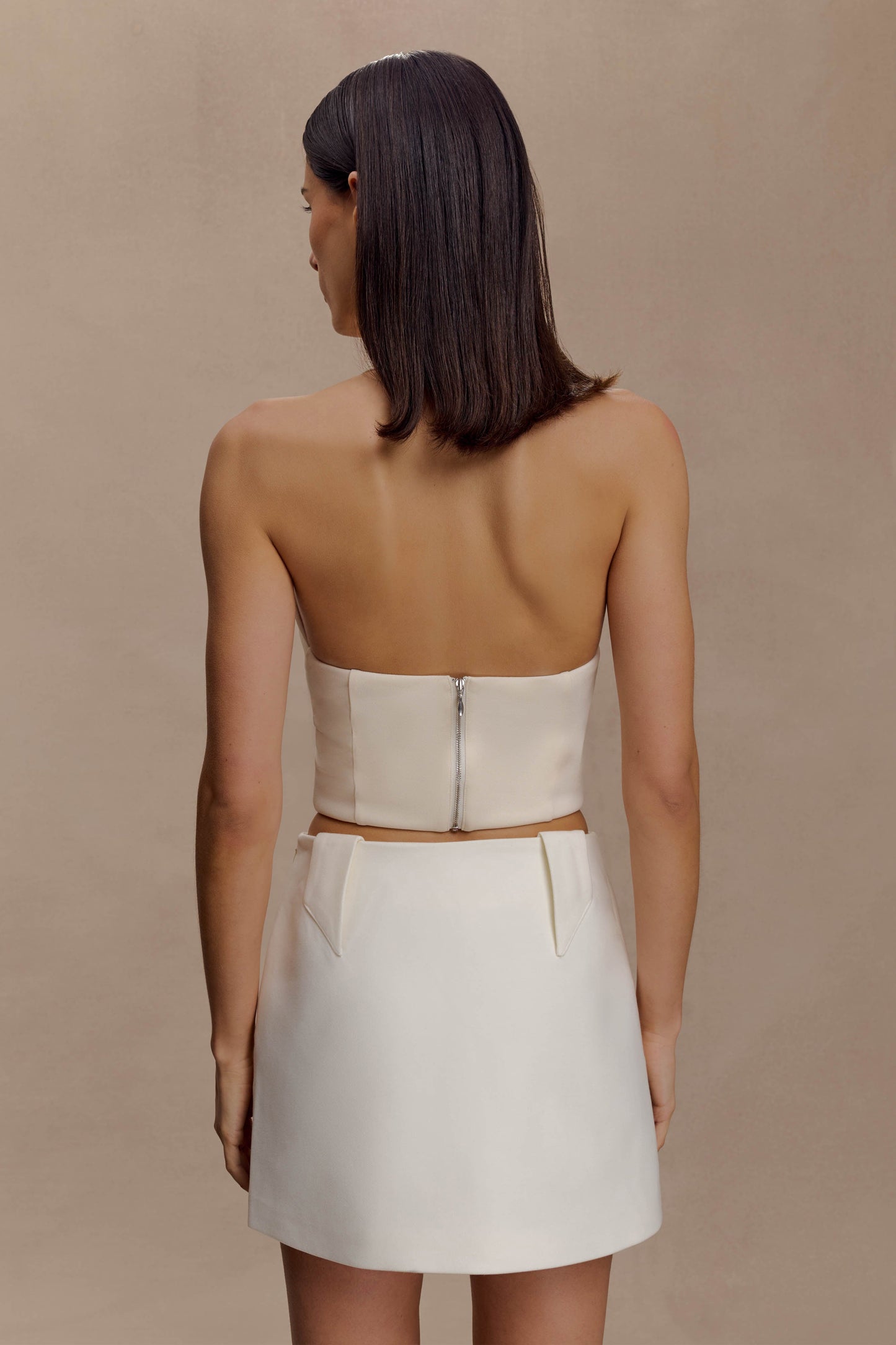 Marion, haut croisé - couleur crème.