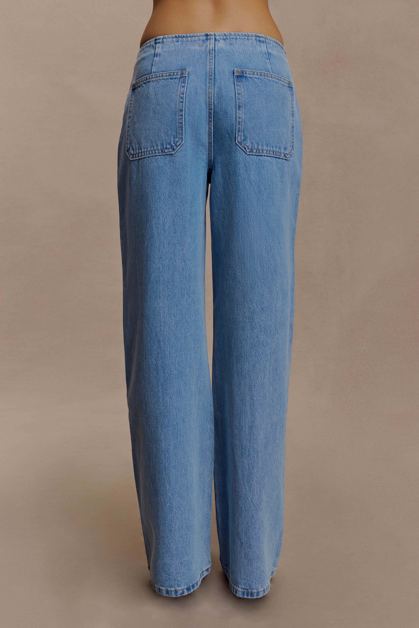 Jeans en jean taille mi-hauteur Caitlin - Bleu classique