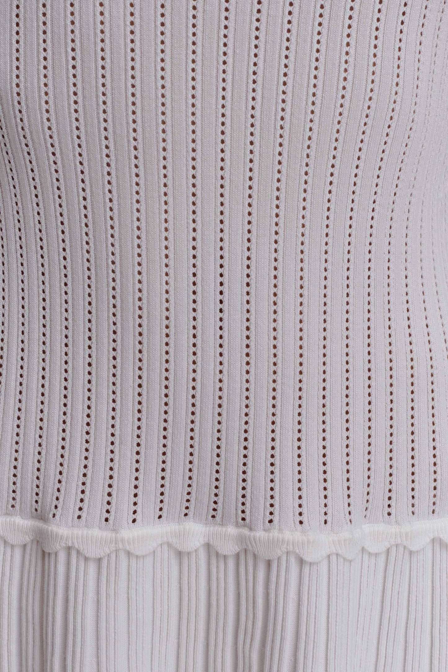Robe mini en jersey côtelé Adena - Ivoire