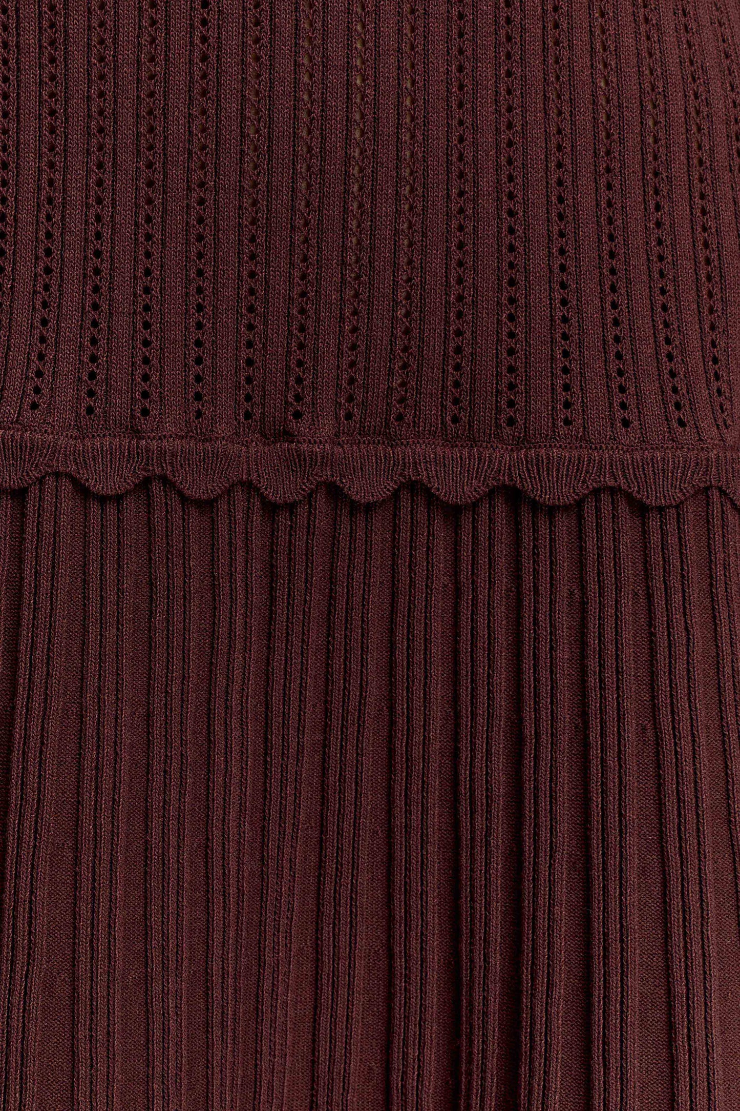 Mini-robe en tricot côtelé Adena - Chocolat