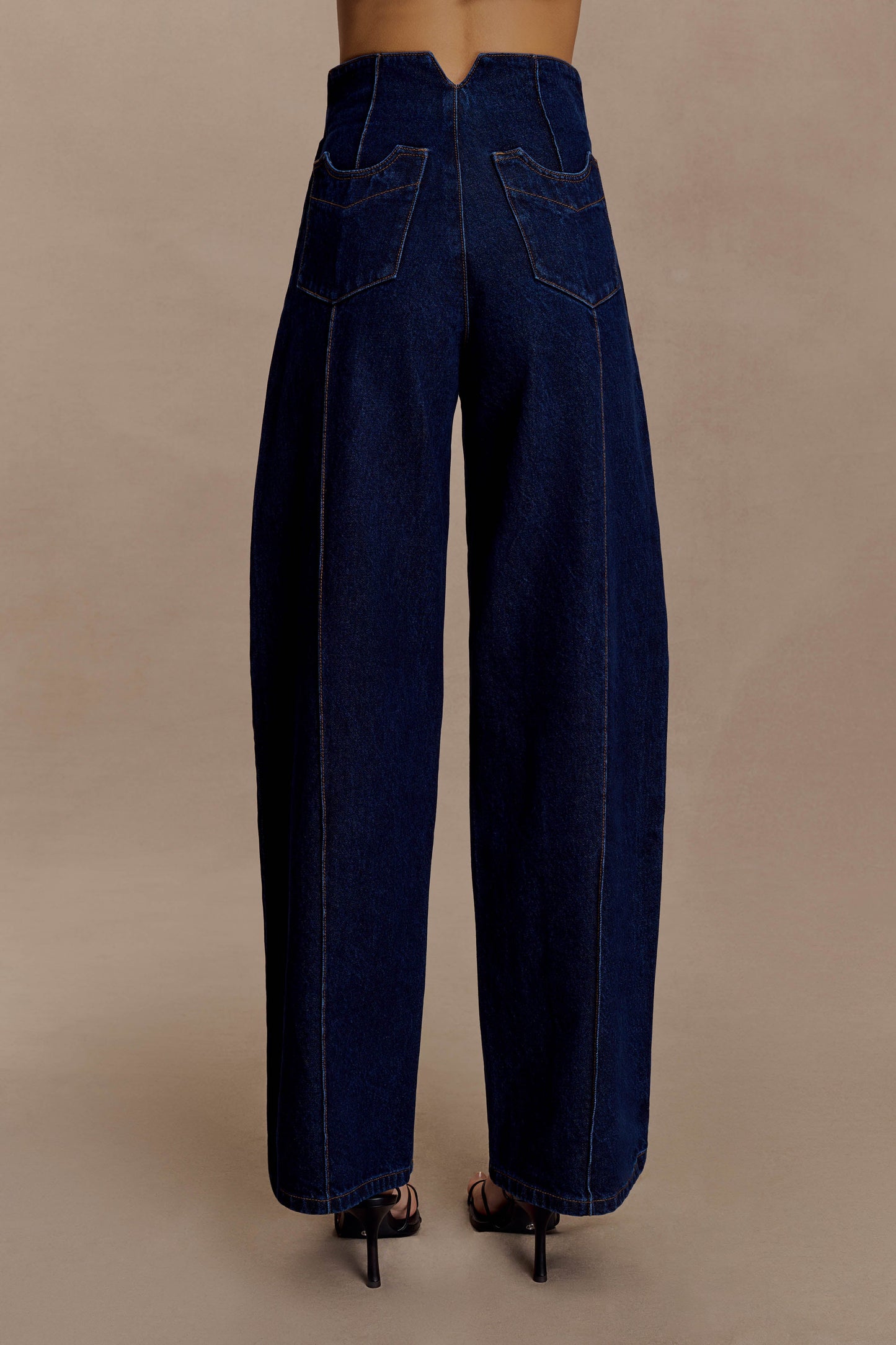 Jeans taille haute Beatrix - Bleu indigo