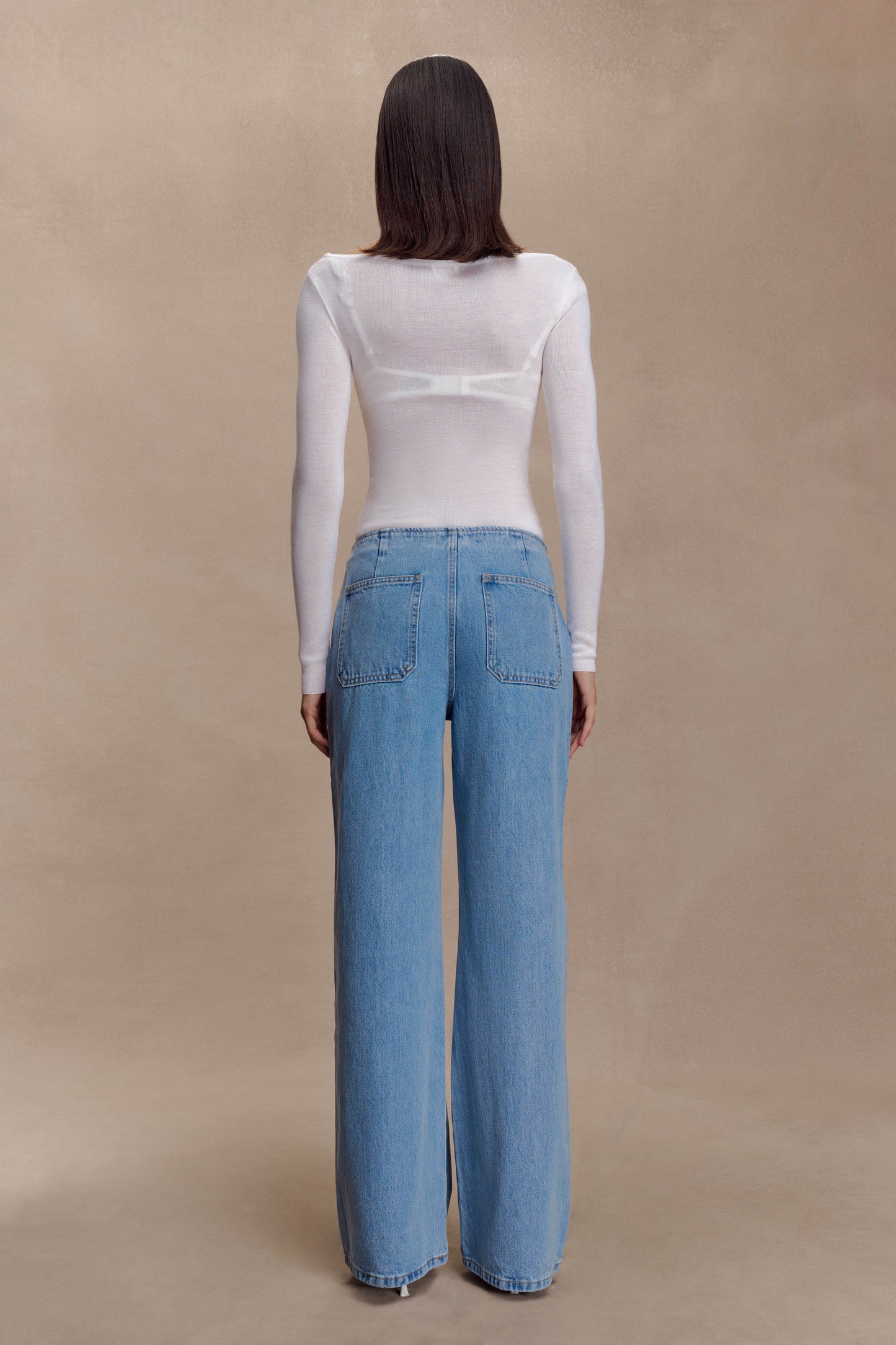 Paedyn Haut à manches longues en laine mérinos côtelée - Ivoire