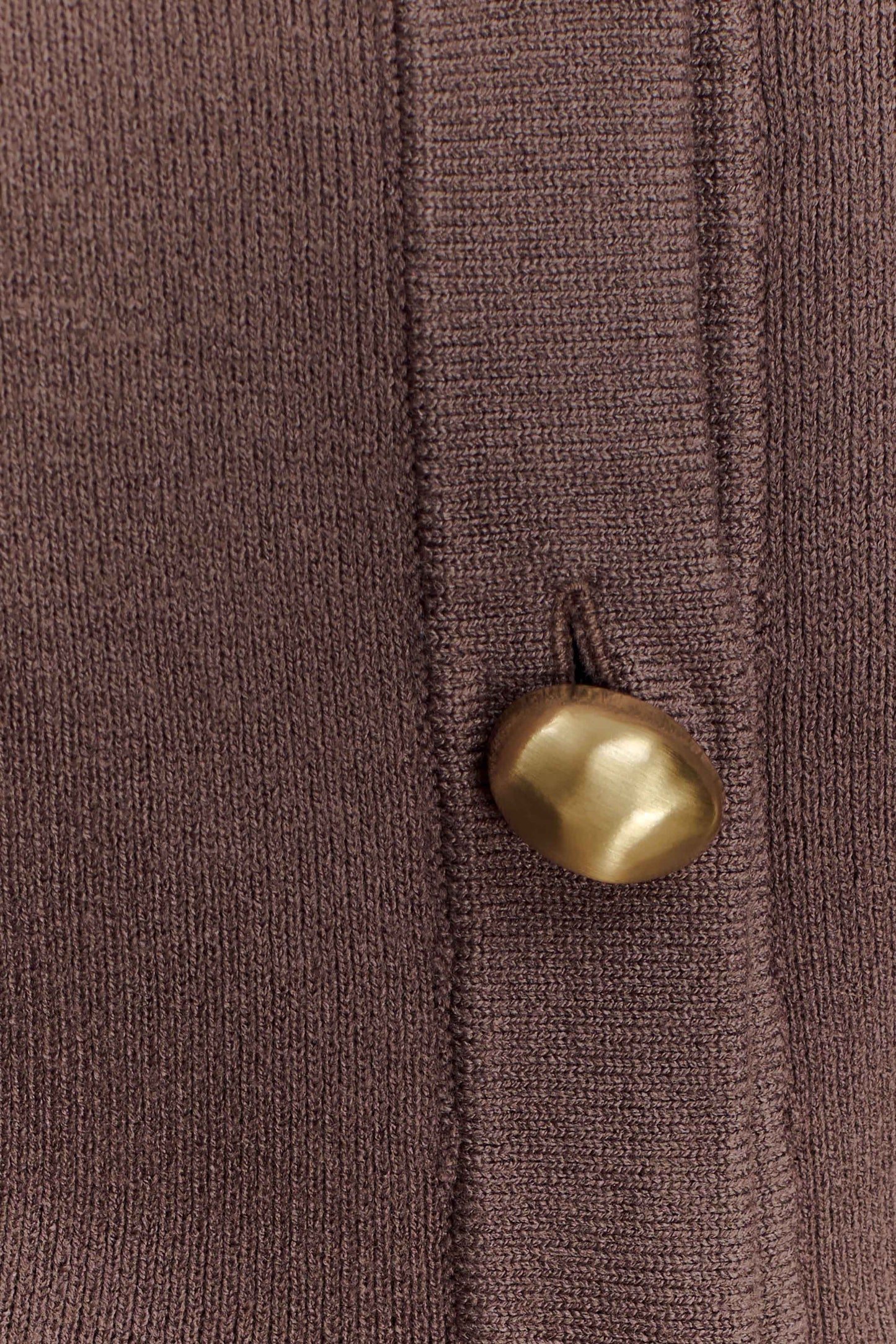 Cardigan en tricot boutonné Amanda - Brun cacao