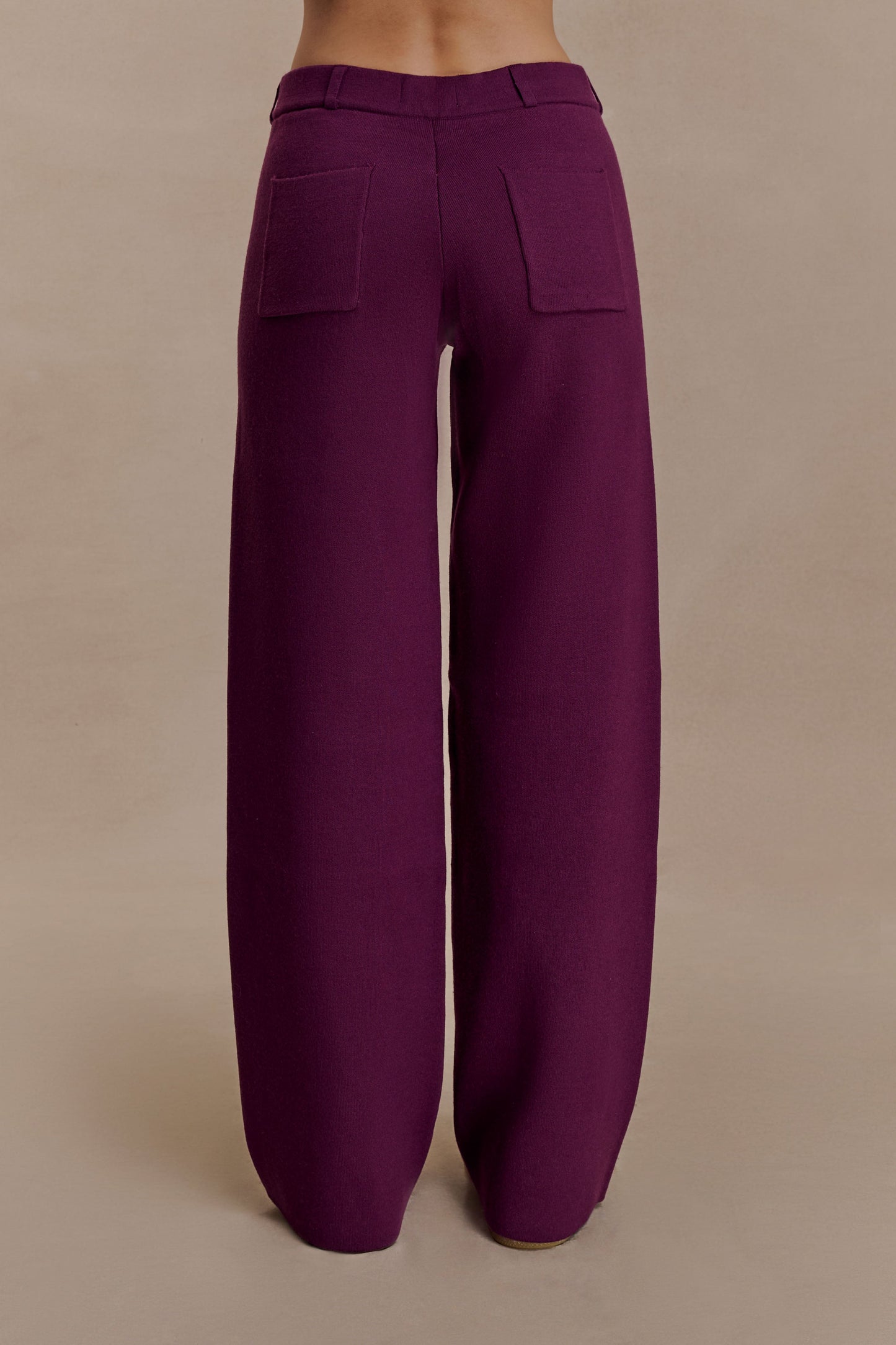 Pantalon en Tricot Lauren - Prune