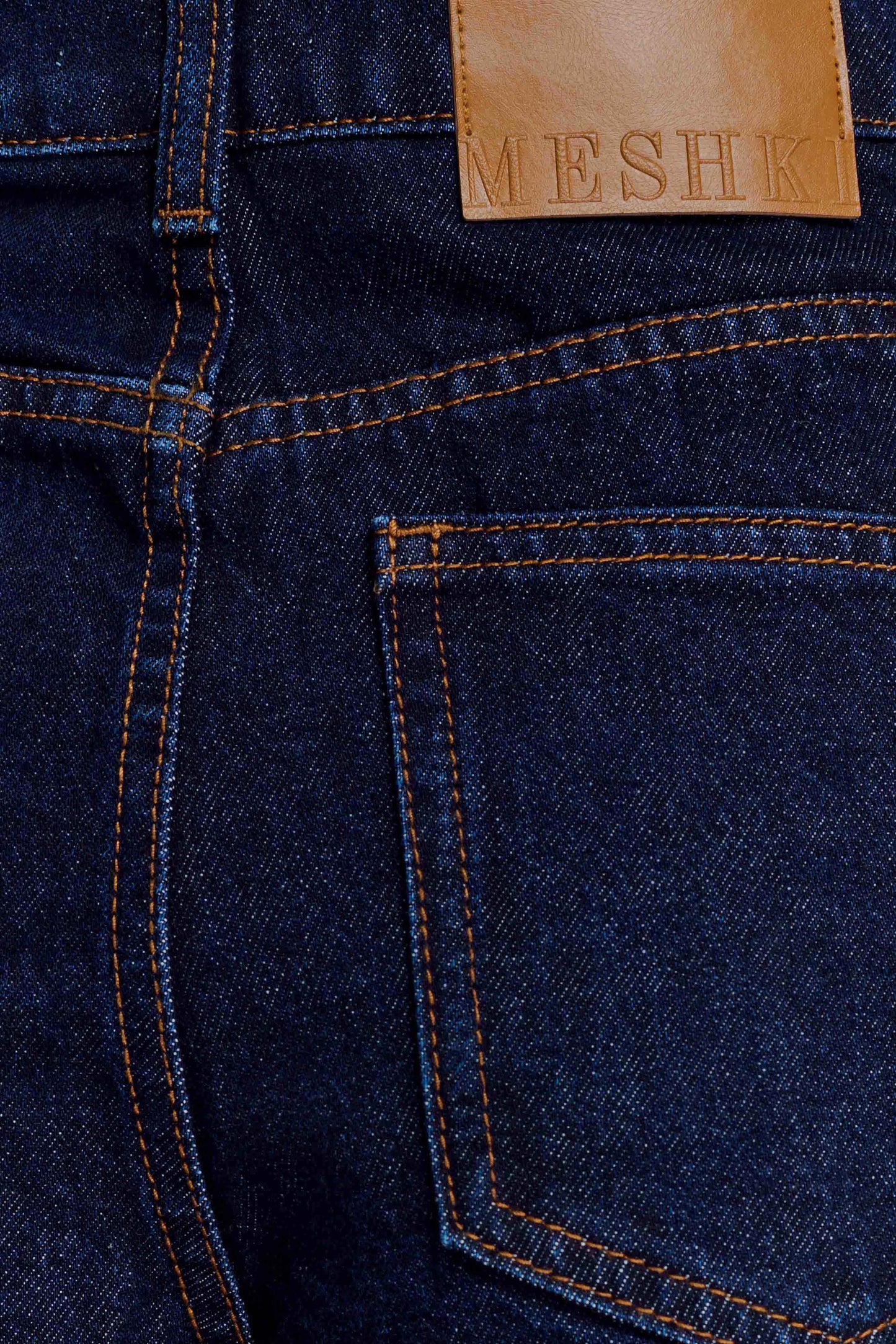 Shorts en jean à revers Carlene - Bleu indigo