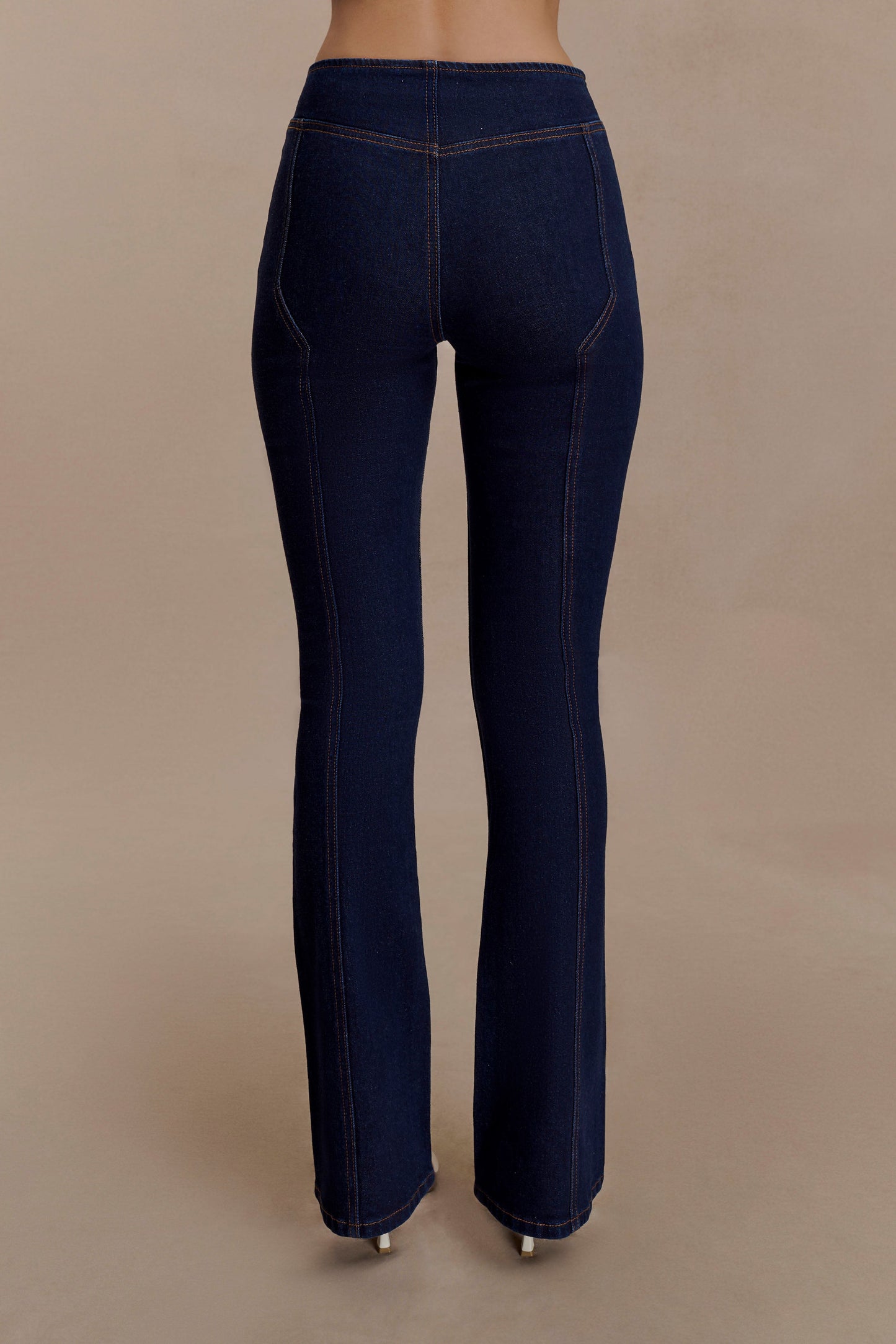 Jeans évasés à panneaux Clio - Bleu indigo