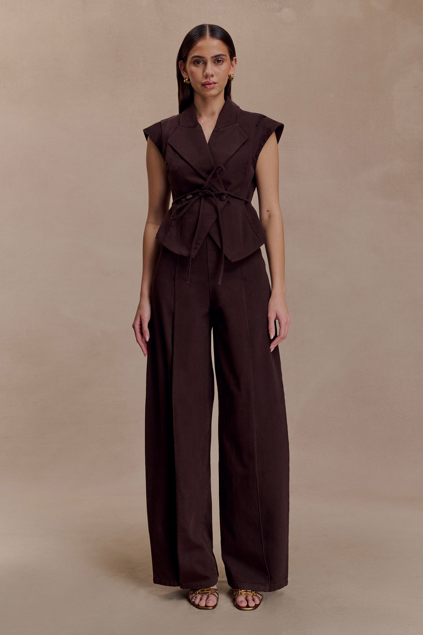 Jeans taille haute Beatrix - Chocolat