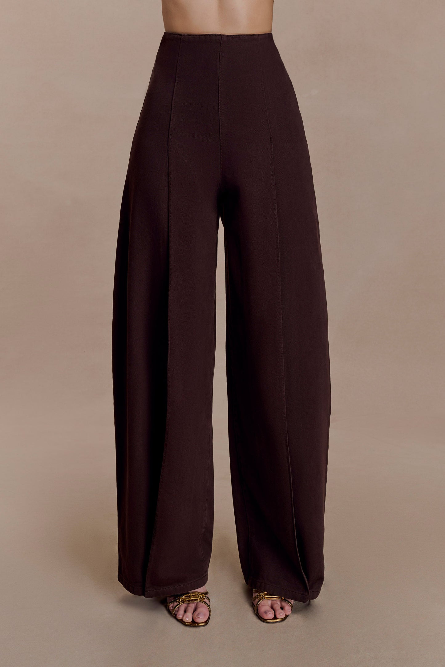 Jeans taille haute Beatrix - Chocolat